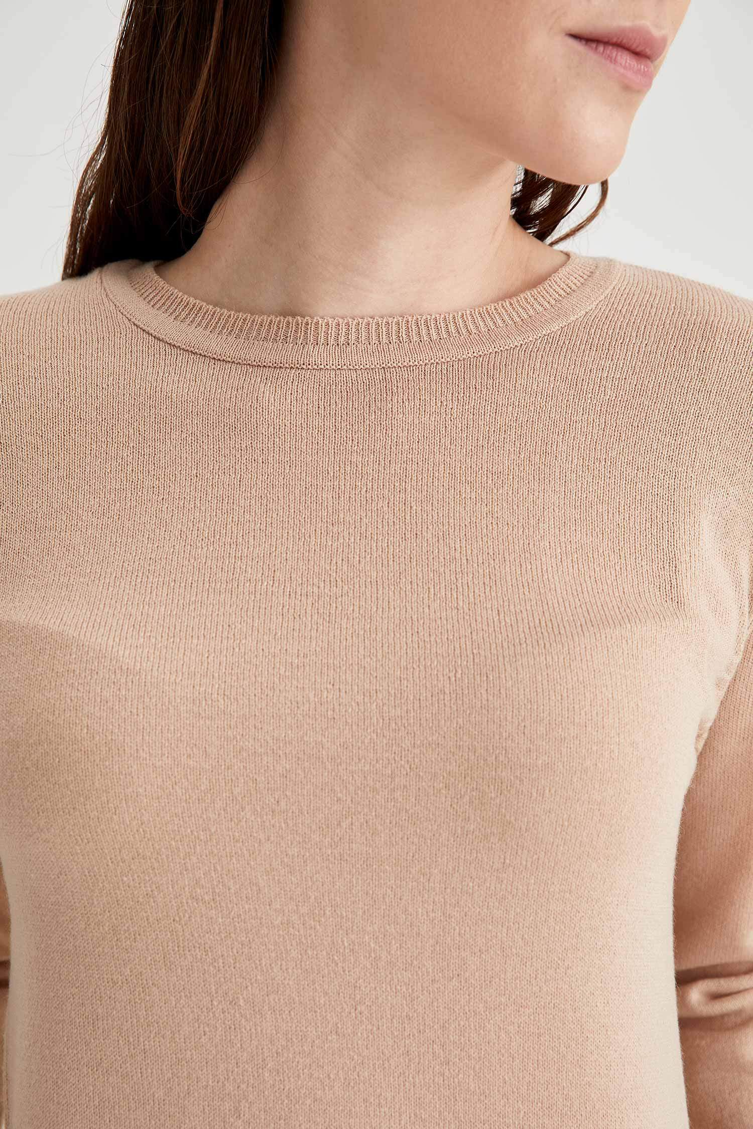 Basic Bisiklet Yaka Relax Fit Triko Kazak