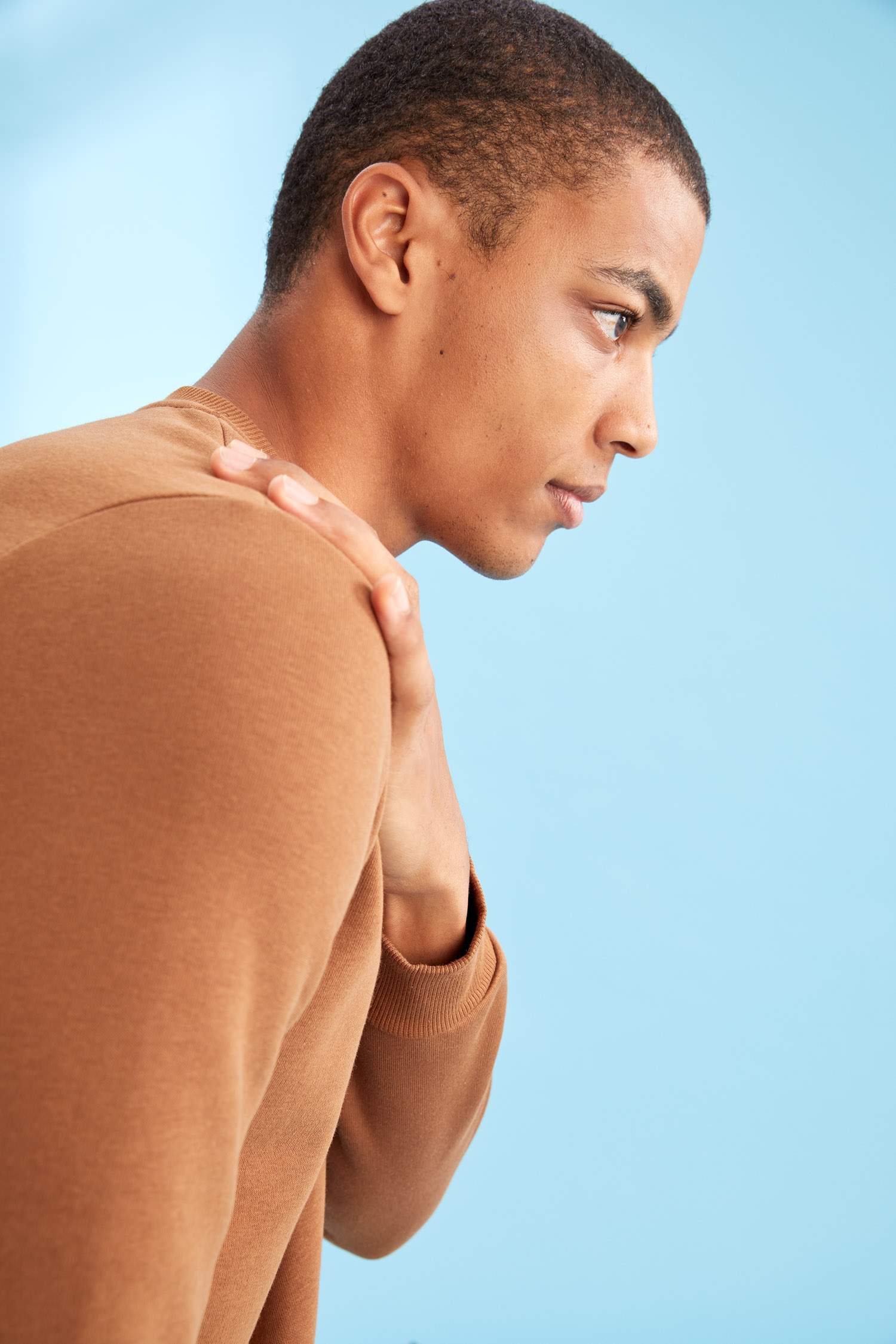 Regular Fit Bisiklet Yaka Basic Pamuklu Sweatshirt