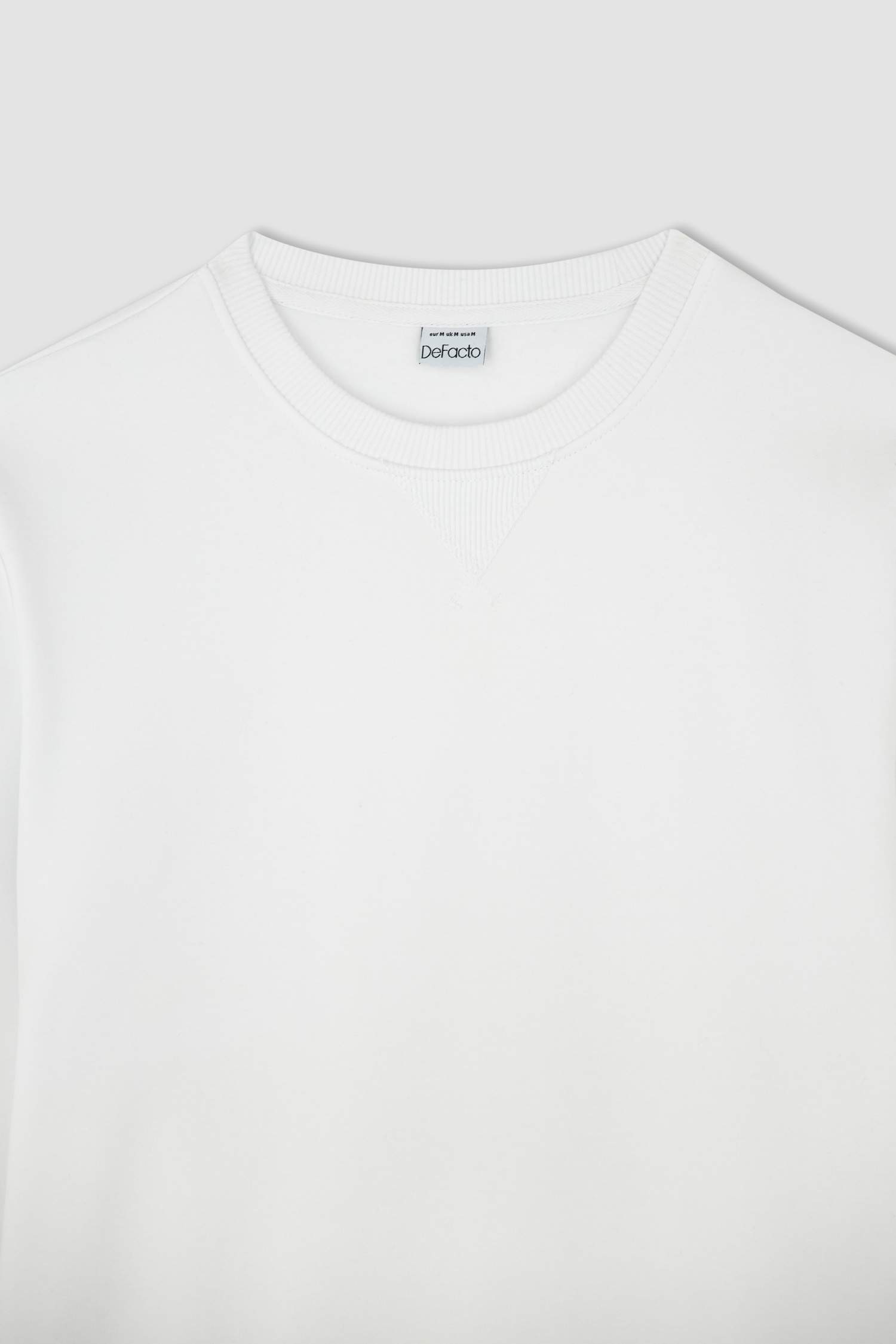 Regular Fit Bisiklet Yaka Basic Pamuklu Sweatshirt