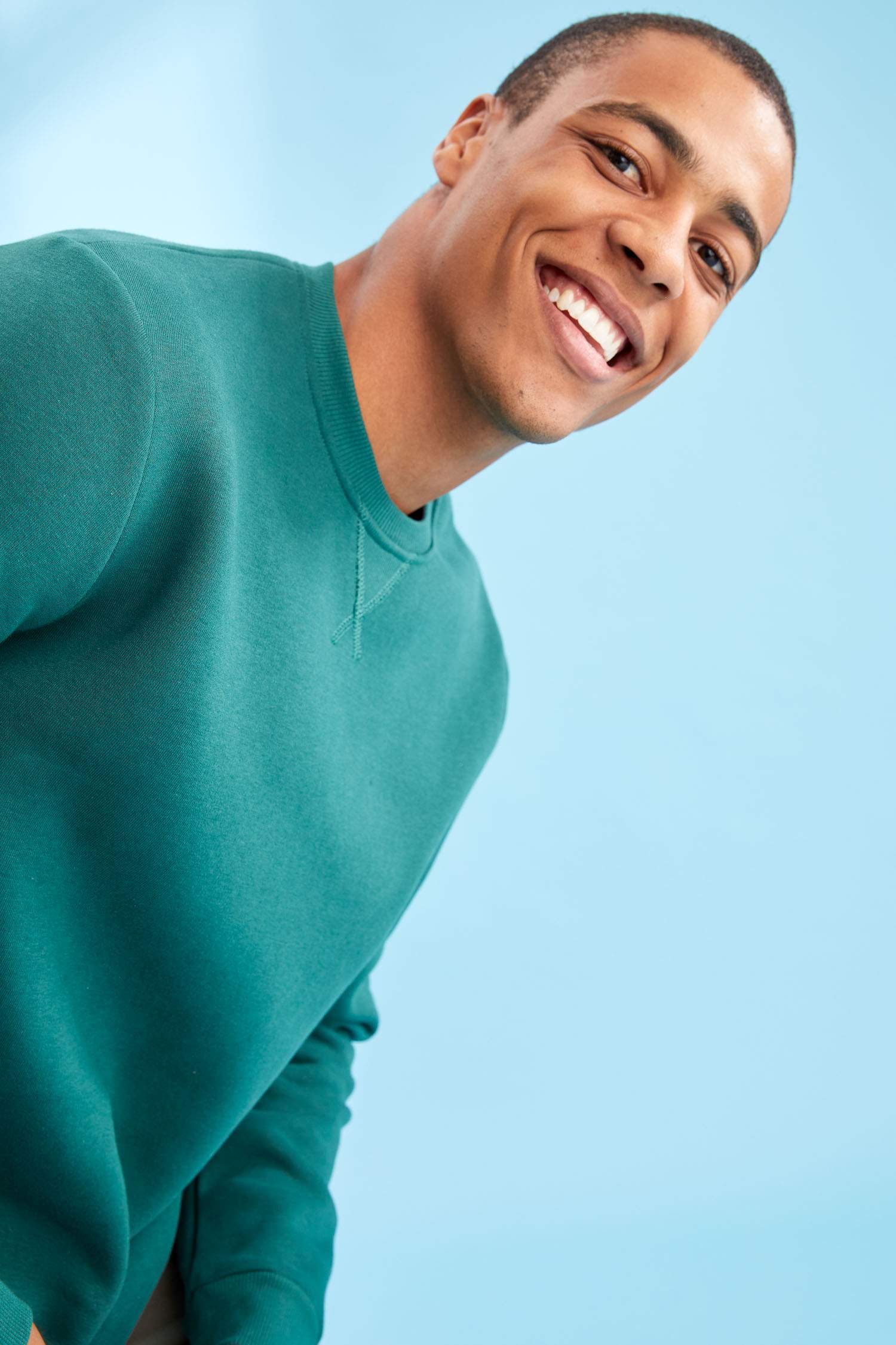 Regular Fit Bisiklet Yaka Basic Pamuklu Sweatshirt