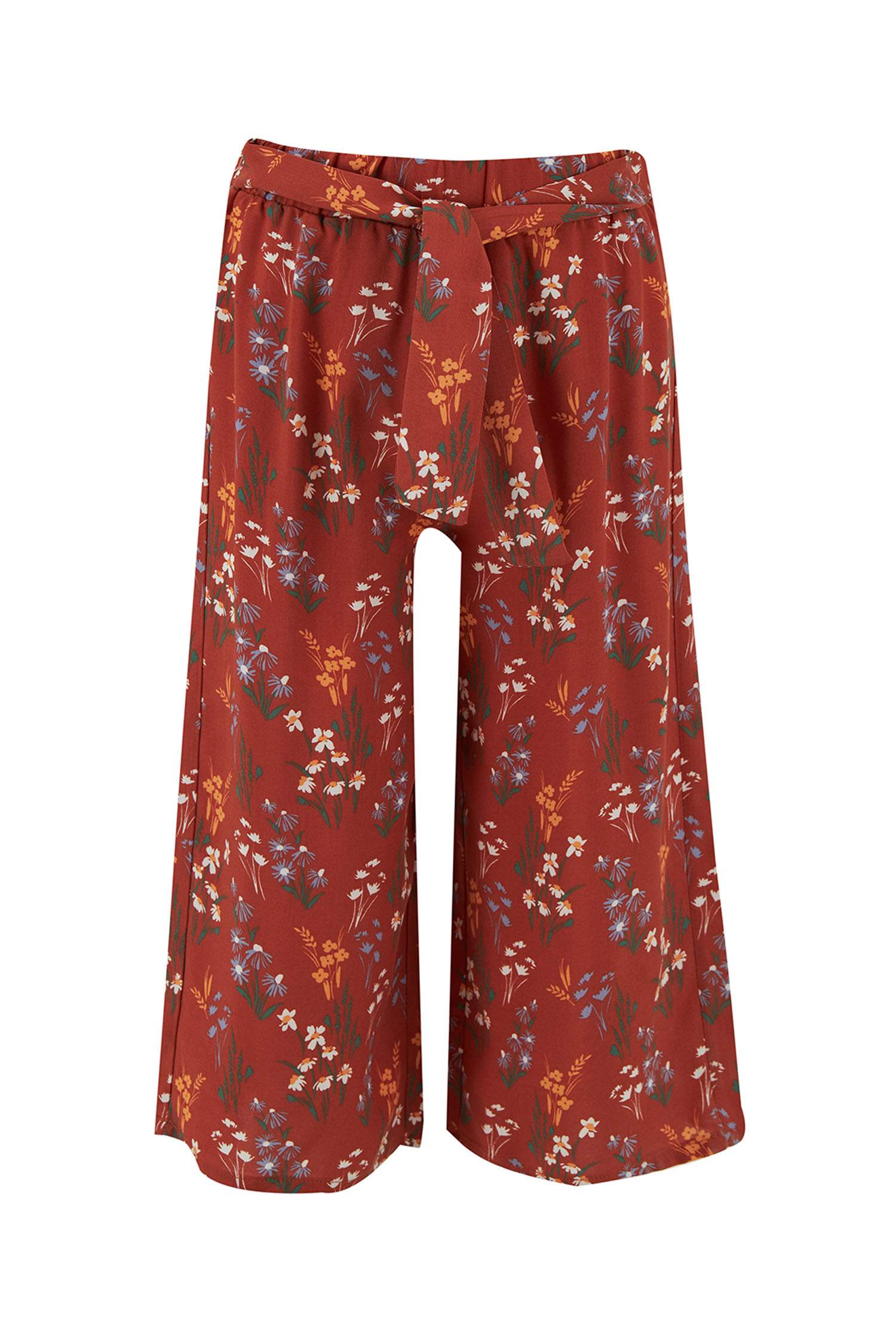 Defacto Kız Çocuk Culotte Çiçek Desenli Kapri Boy Pantolon. 2 Defacto Kız Çocuk Culotte Çiçek Desenli Kapri Boy Pantolon. 2