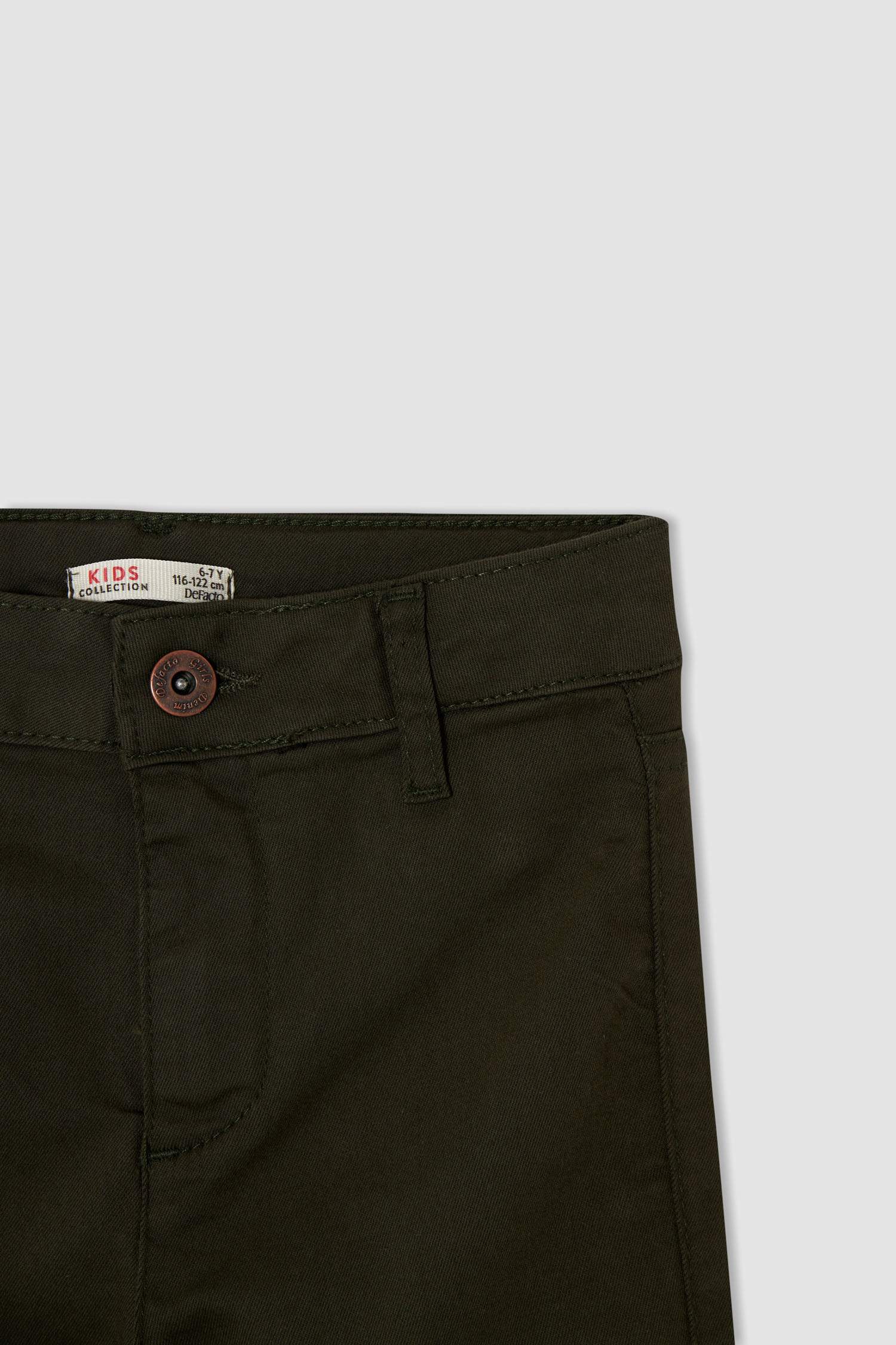 Kız Çocuk Skınny Fit Kargo Cepli Pantolon