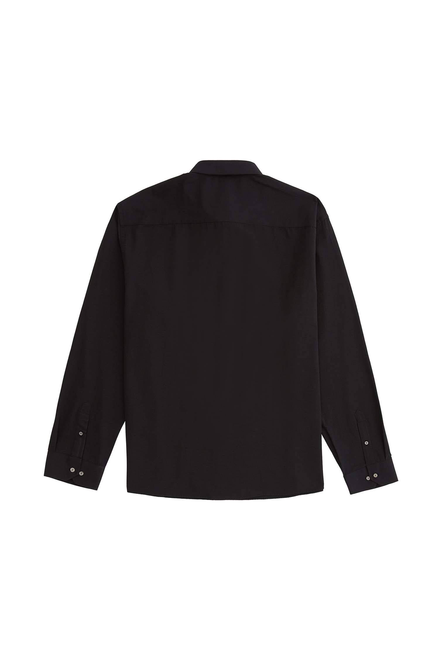 Poplin Slim Fit Polo Yaka Uzun Kollu Gömlek