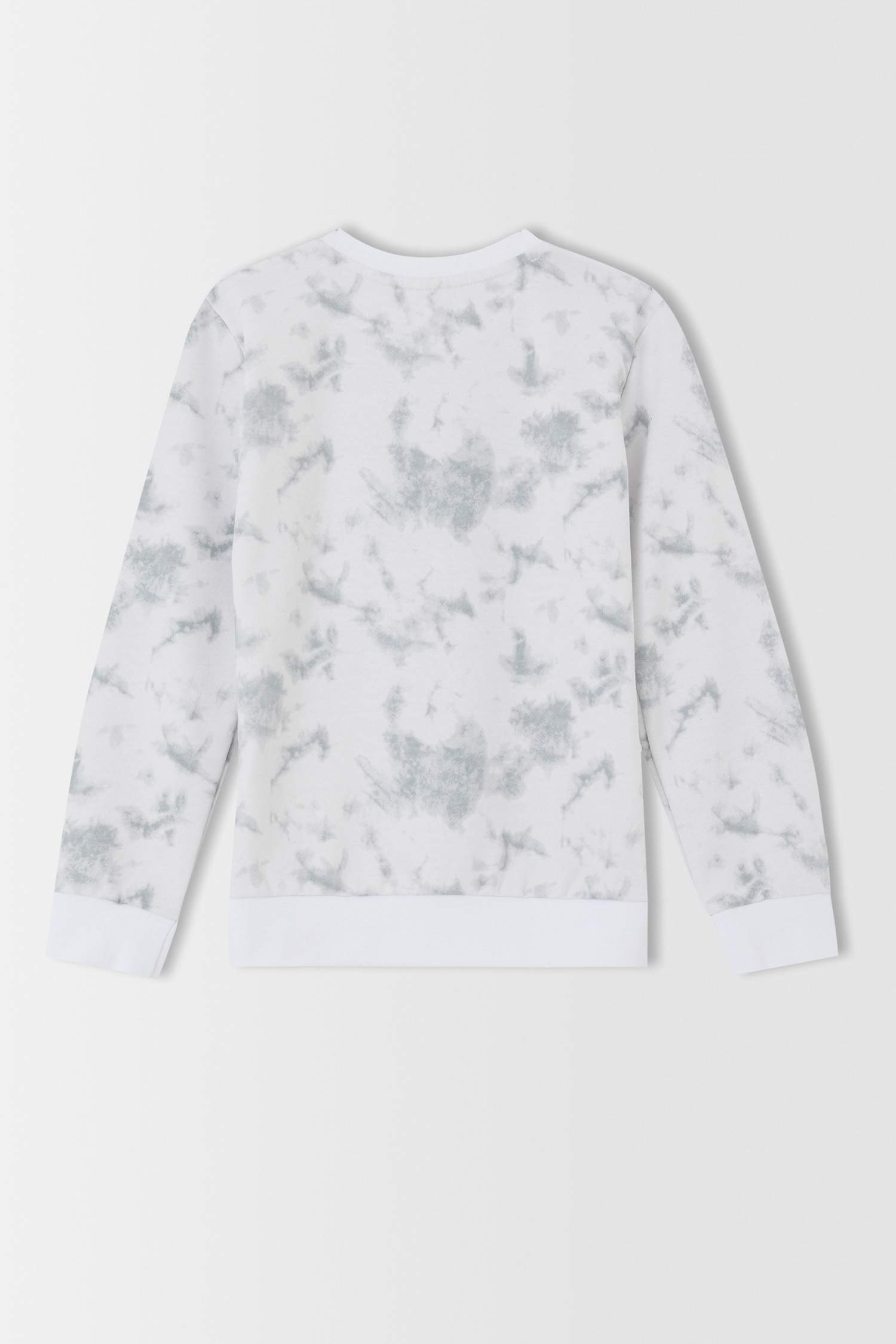 Erkek Çocuk Batik Desenli Slogan Baskılı Sweatshirt