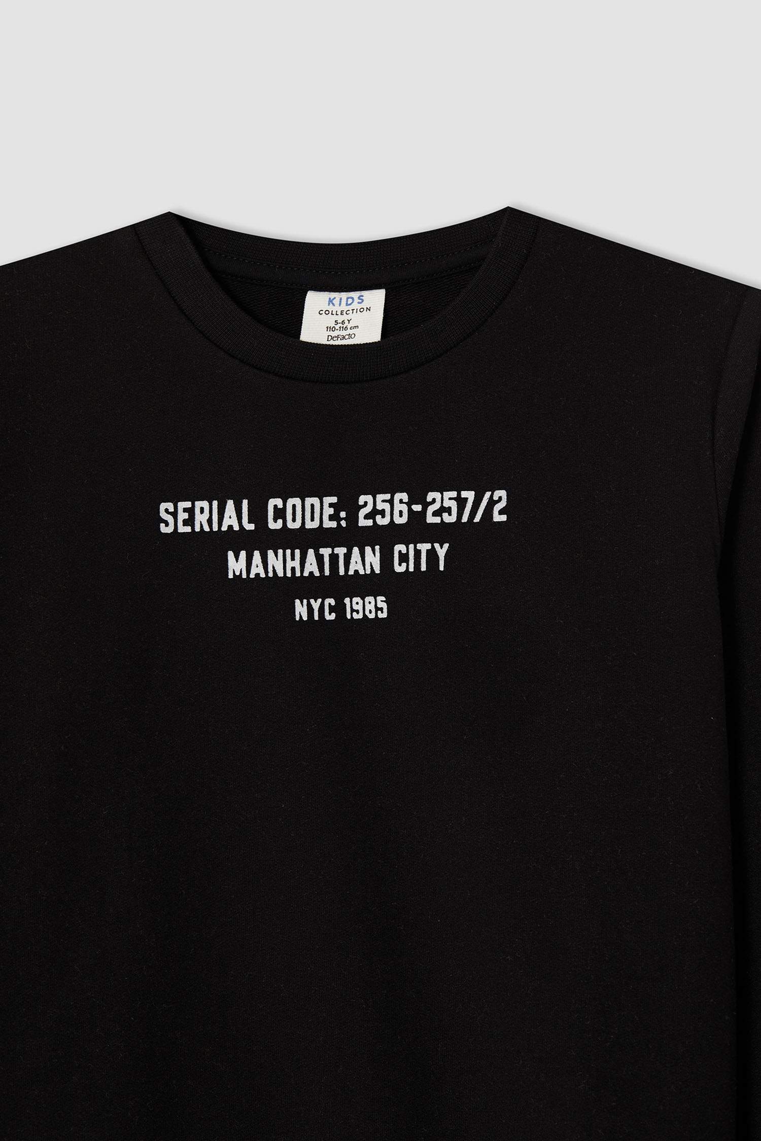 Erkek Çocuk Yazı Baskılı Sweatshirt