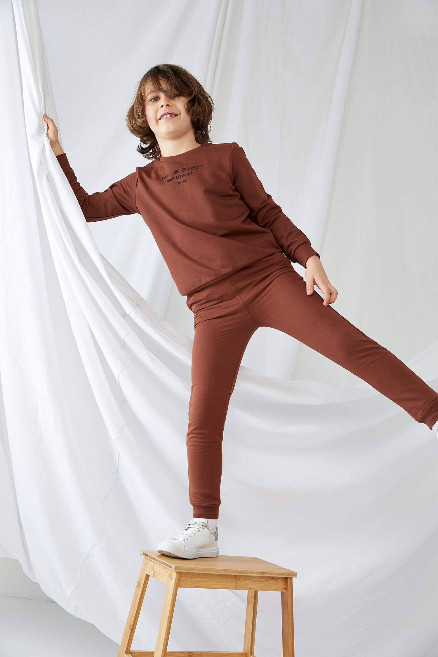Erkek Çocuk Yazı Baskılı Sweatshirt
