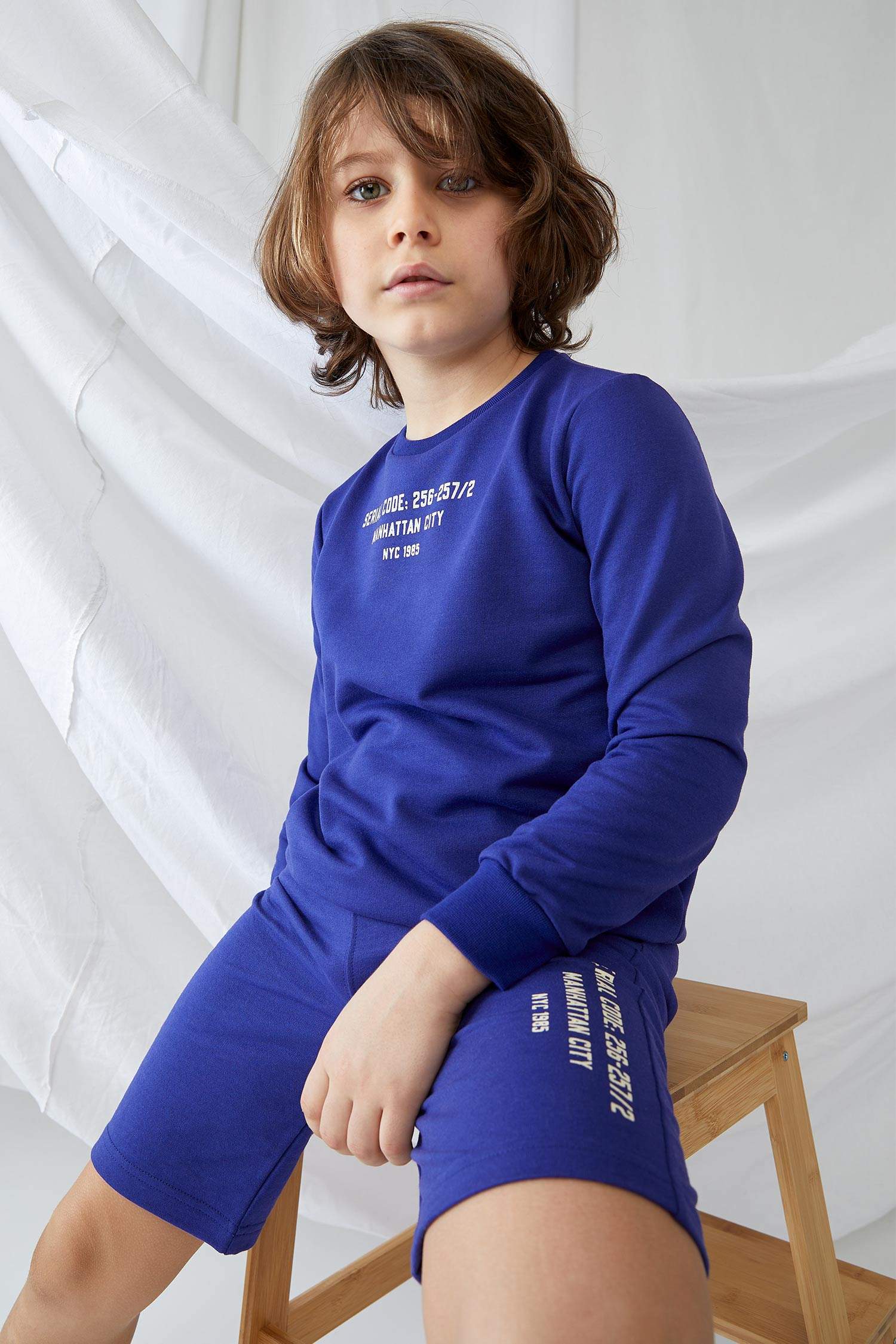 Erkek Çocuk Yazı Baskılı Sweatshirt