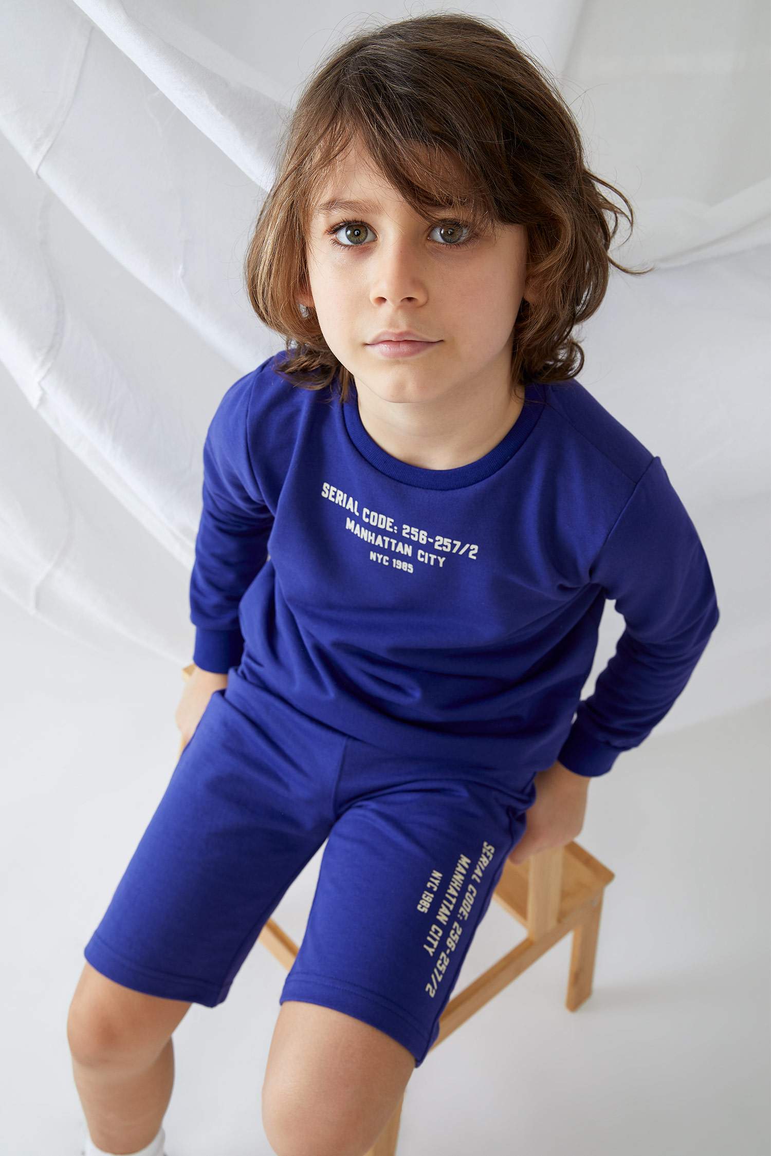 Erkek Çocuk Yazı Baskılı Sweatshirt