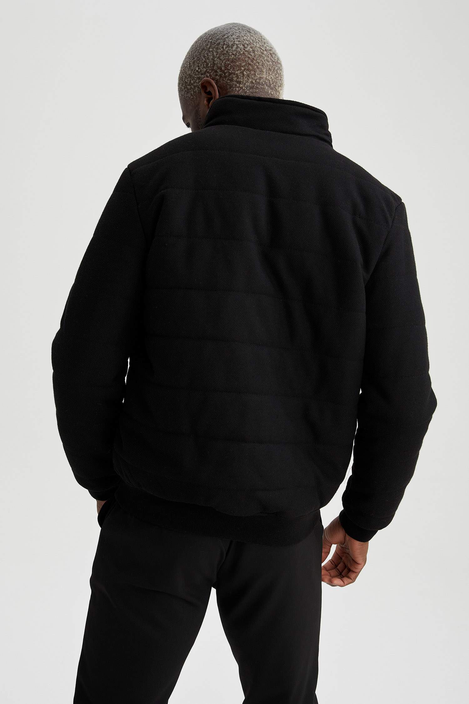 Slim Fit Dik Yaka Mont