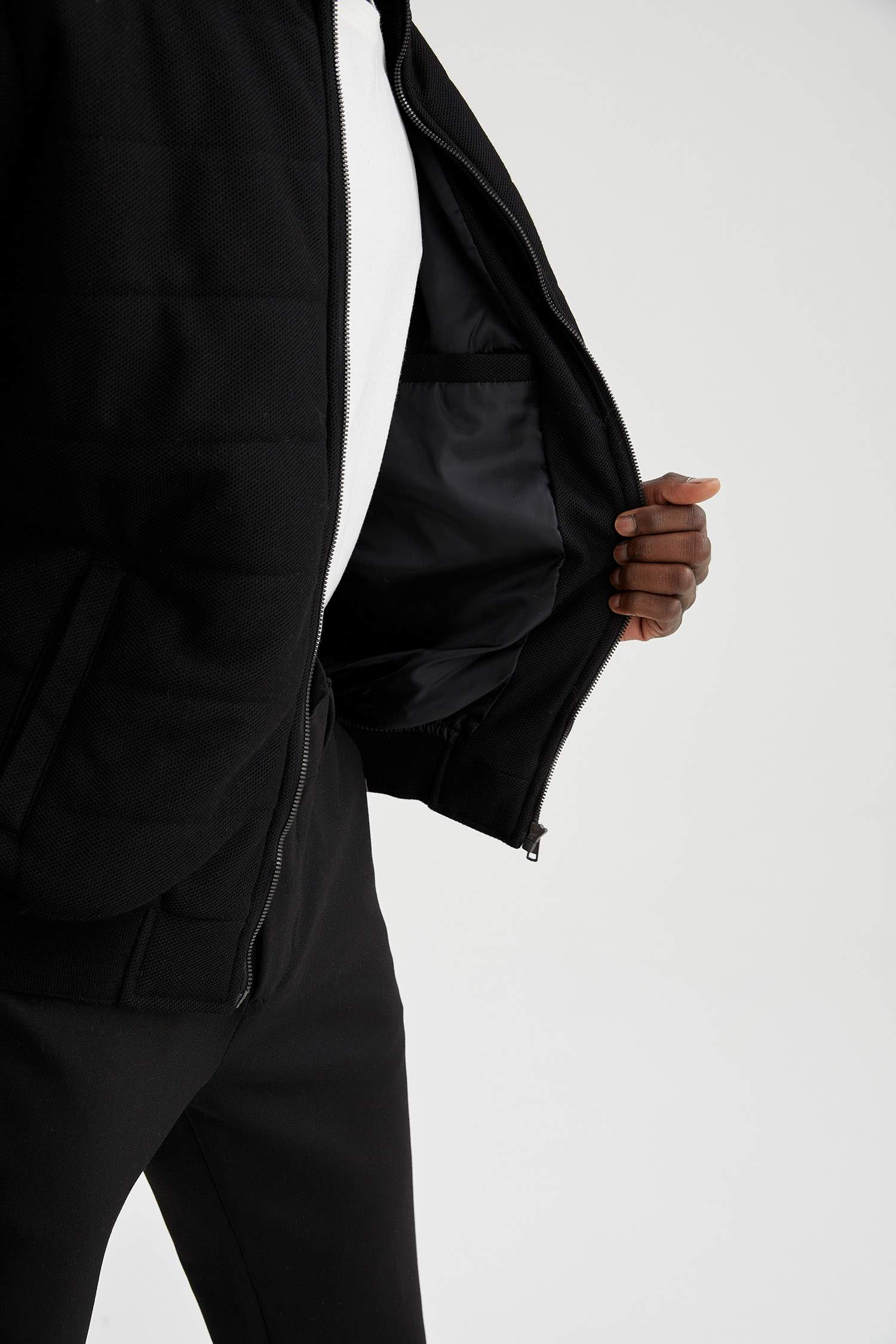 Slim Fit Dik Yaka Mont