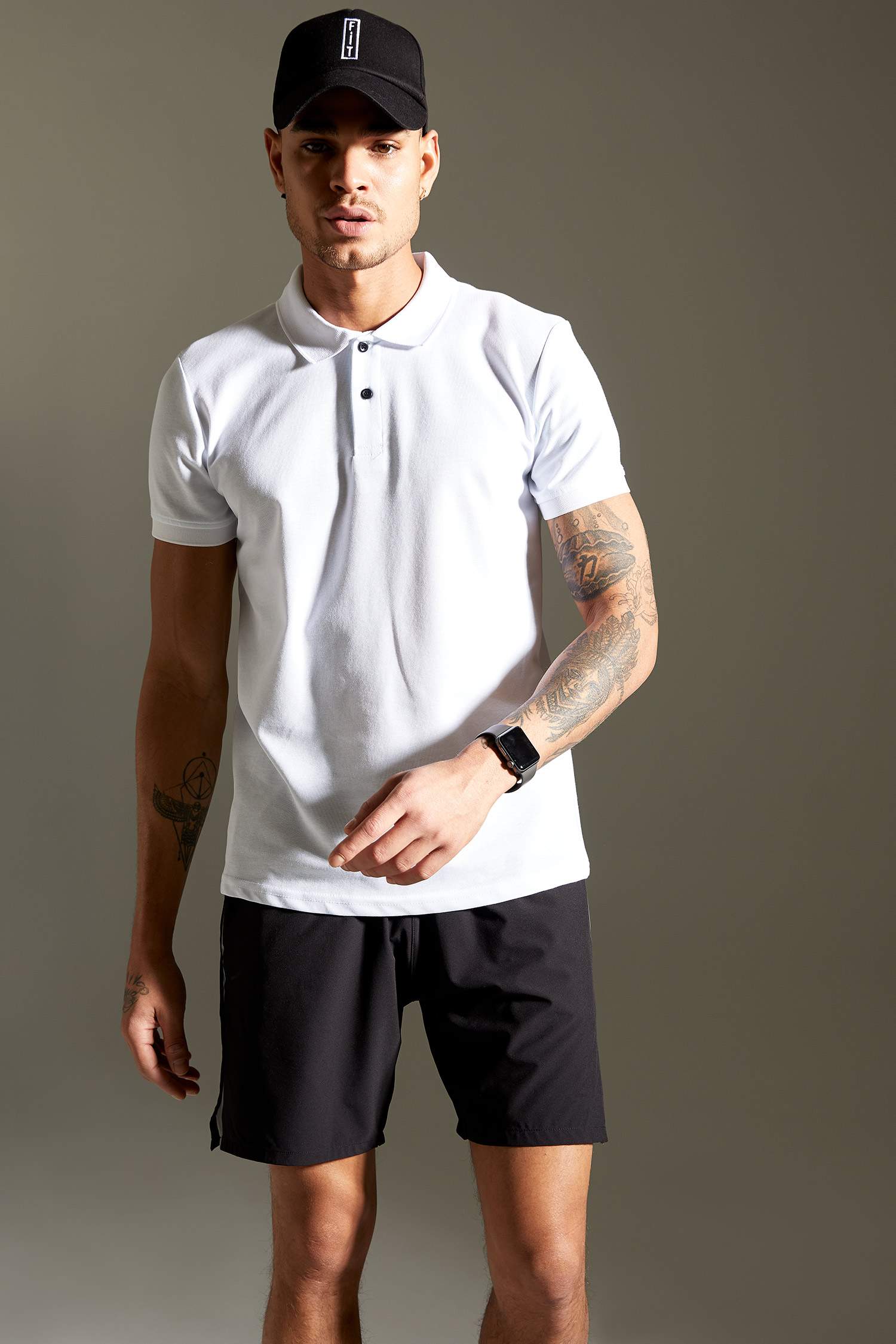 Slim Fit Polo Yaka Teknik Kumaşlı Basic Tişört