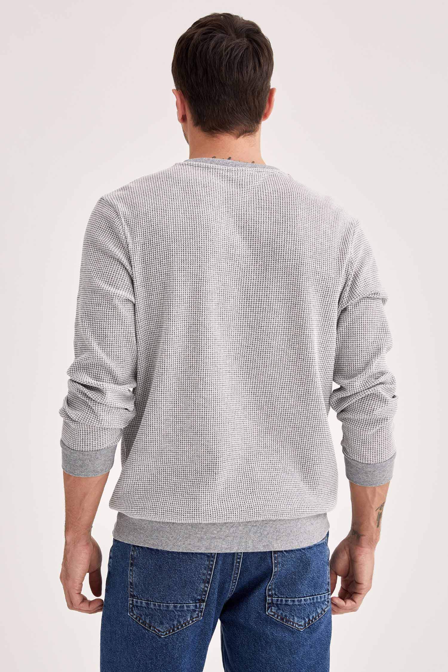 Regular Fit Bisiklet Yaka Basic Sweatshirt