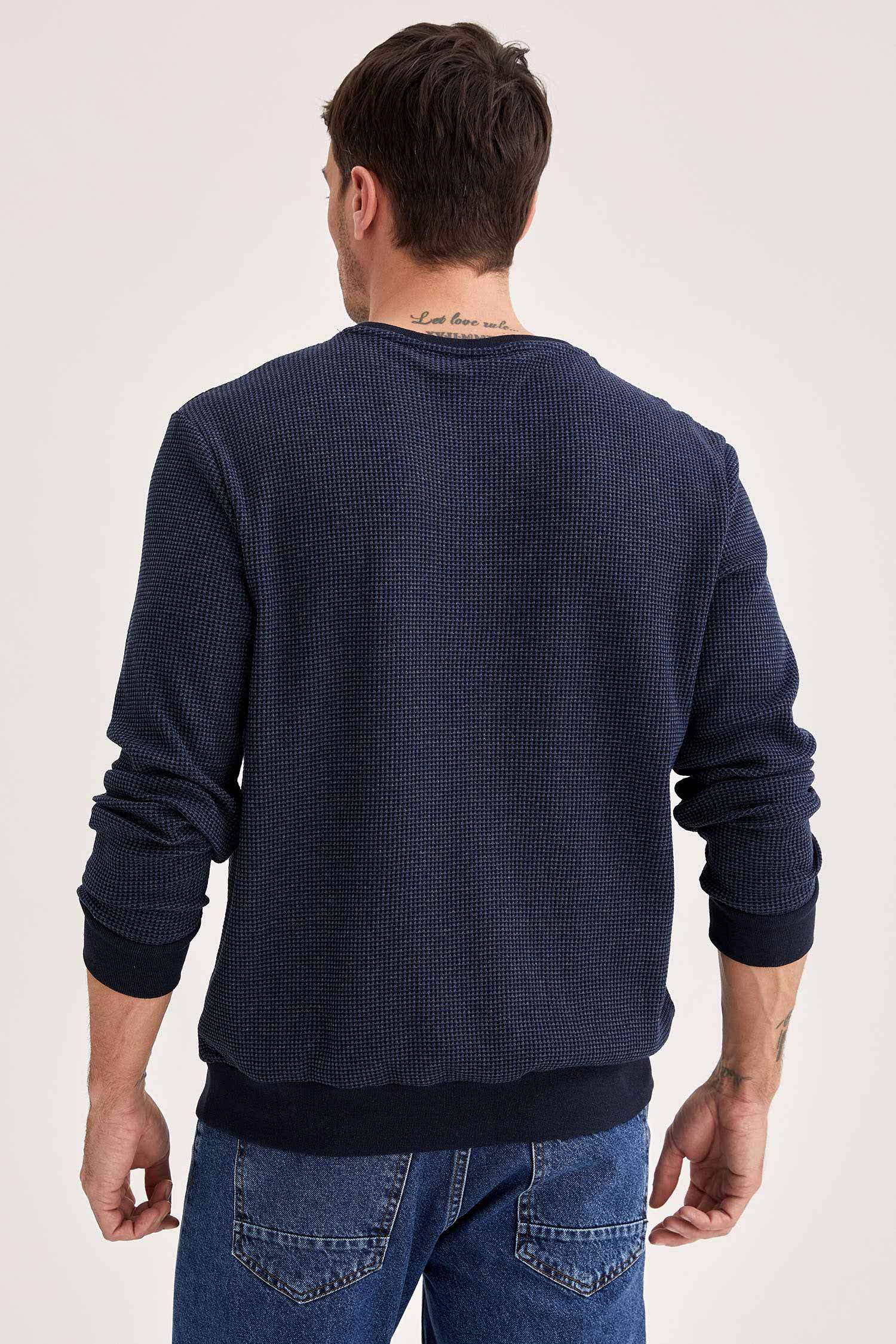 Regular Fit Bisiklet Yaka Basic Sweatshirt