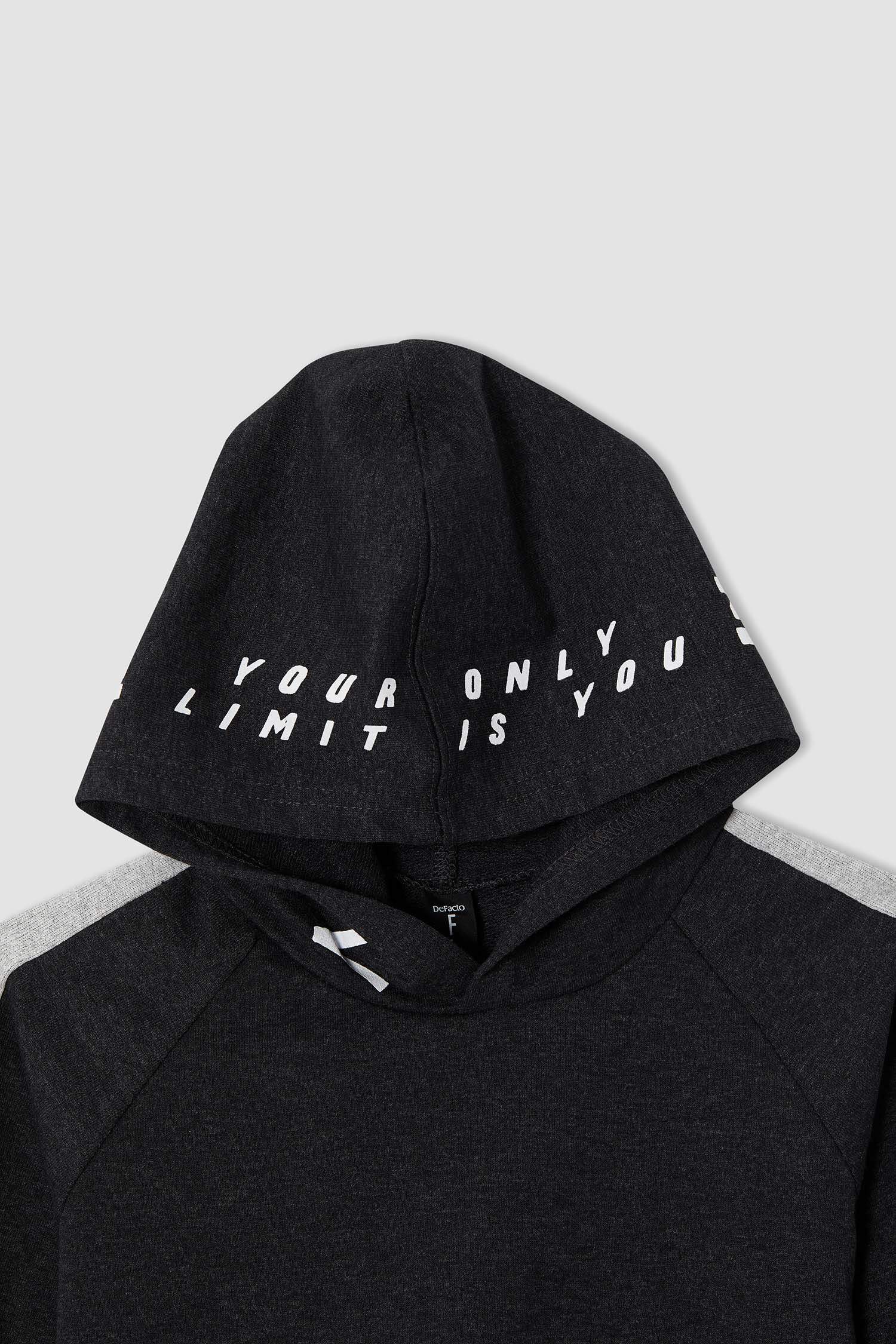 Erkek Çocuk Yazı Baskılı Sweatshirt ve Jogger Eşofman Alt Takım