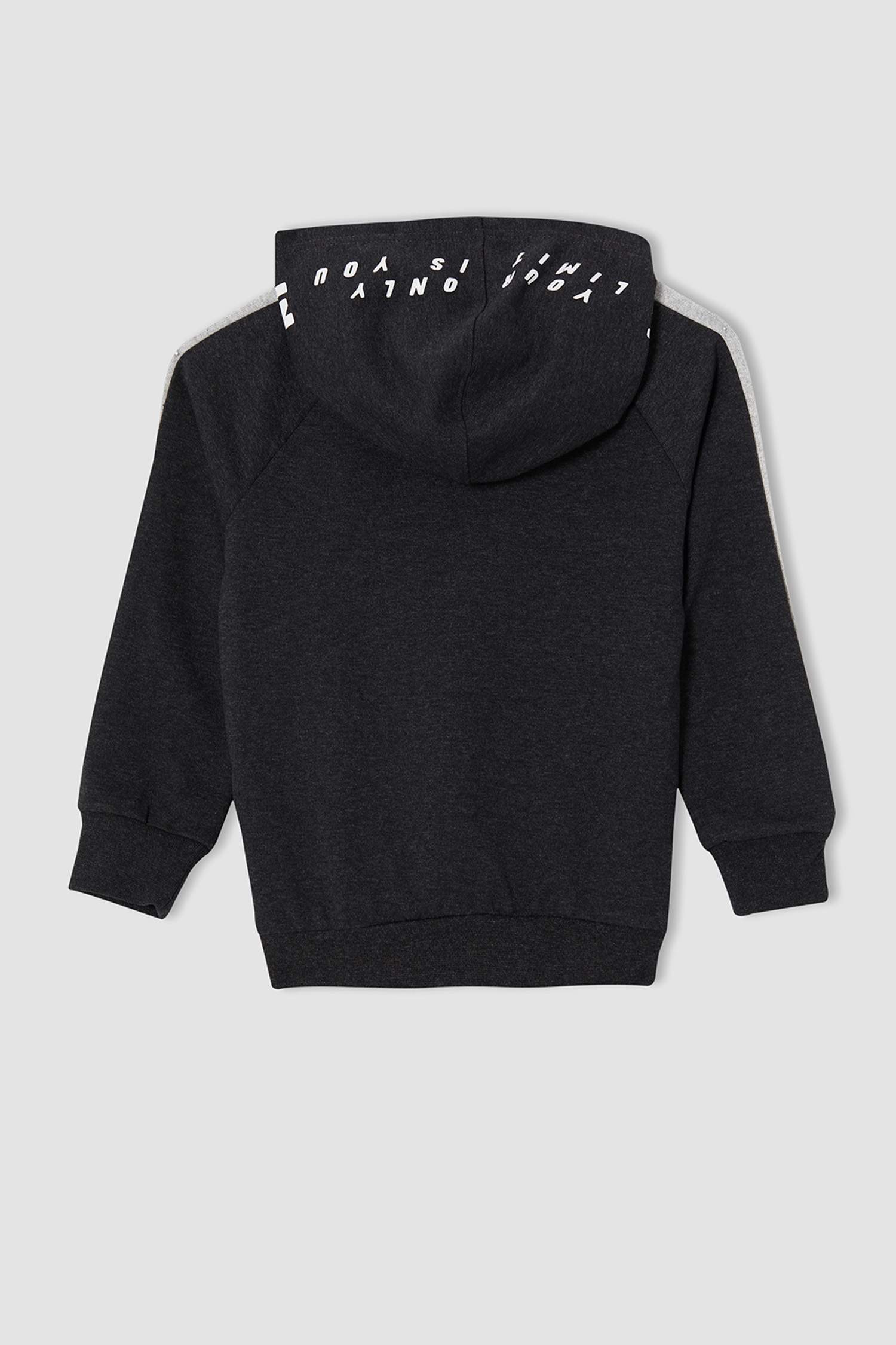 Erkek Çocuk Yazı Baskılı Sweatshirt ve Jogger Eşofman Alt Takım