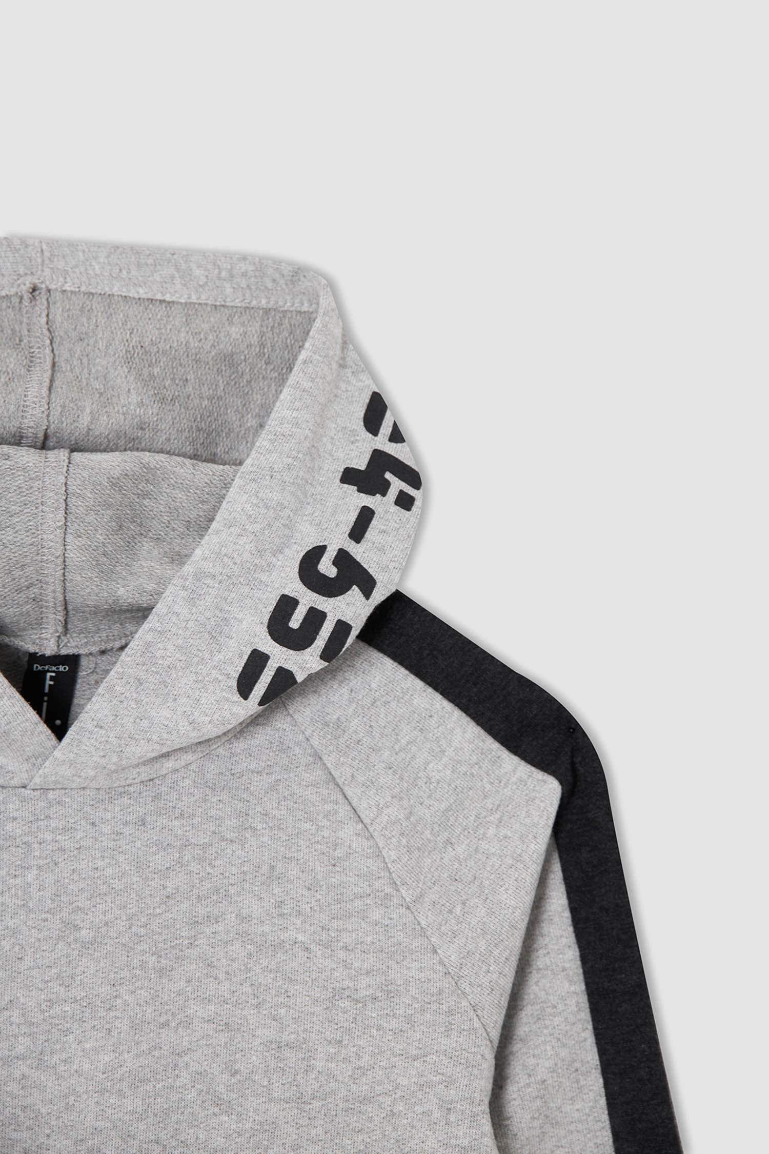Erkek Çocuk Yazı Baskılı Sweatshirt ve Jogger Eşofman Alt Takım