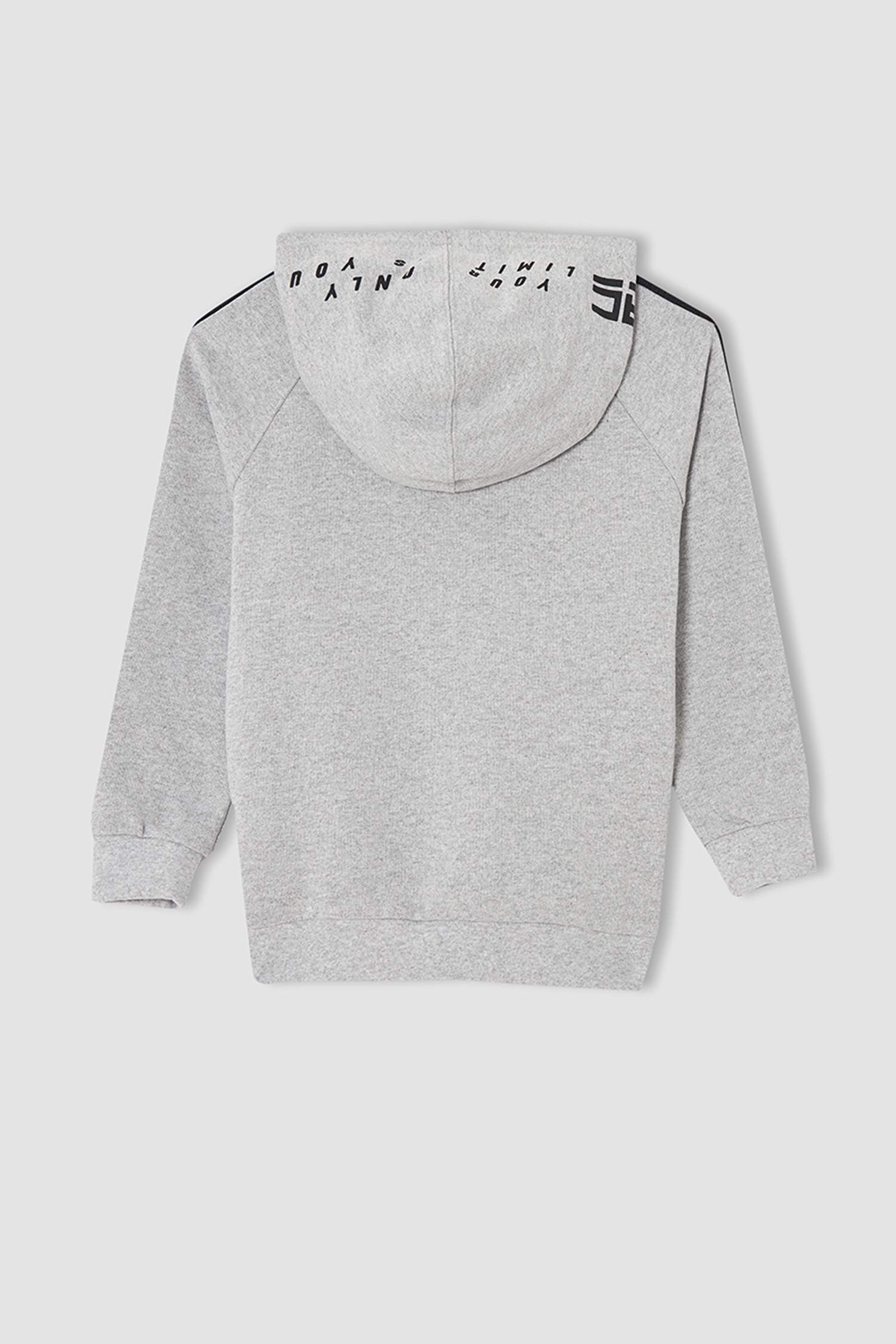 Erkek Çocuk Yazı Baskılı Sweatshirt ve Jogger Eşofman Alt Takım
