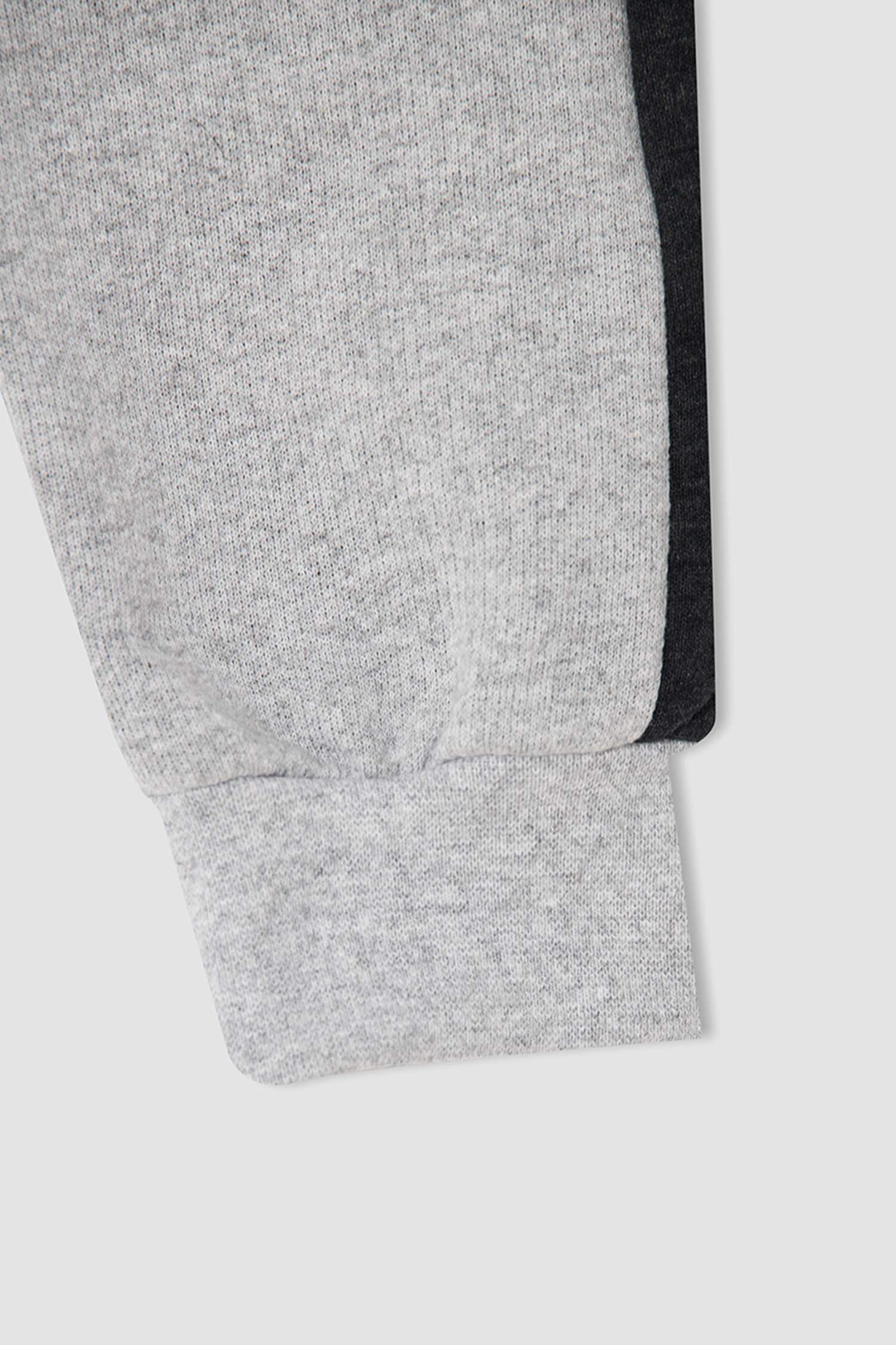 Erkek Çocuk Yazı Baskılı Sweatshirt ve Jogger Eşofman Alt Takım