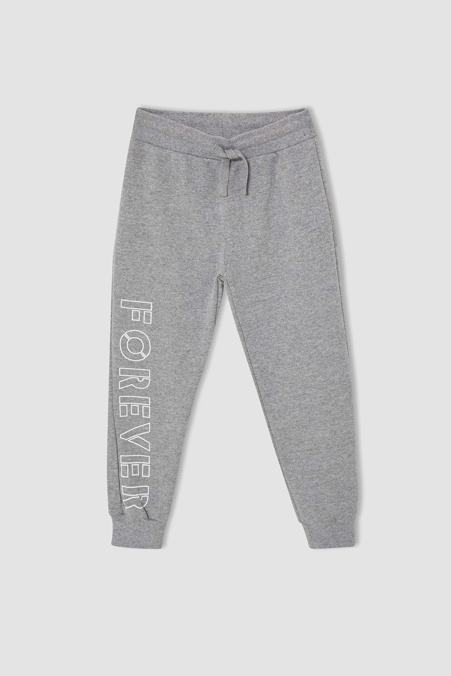 Erkek Çocuk Yazı Baskılı Sweatshirt ve Jogger Eşofman Alt Takımı