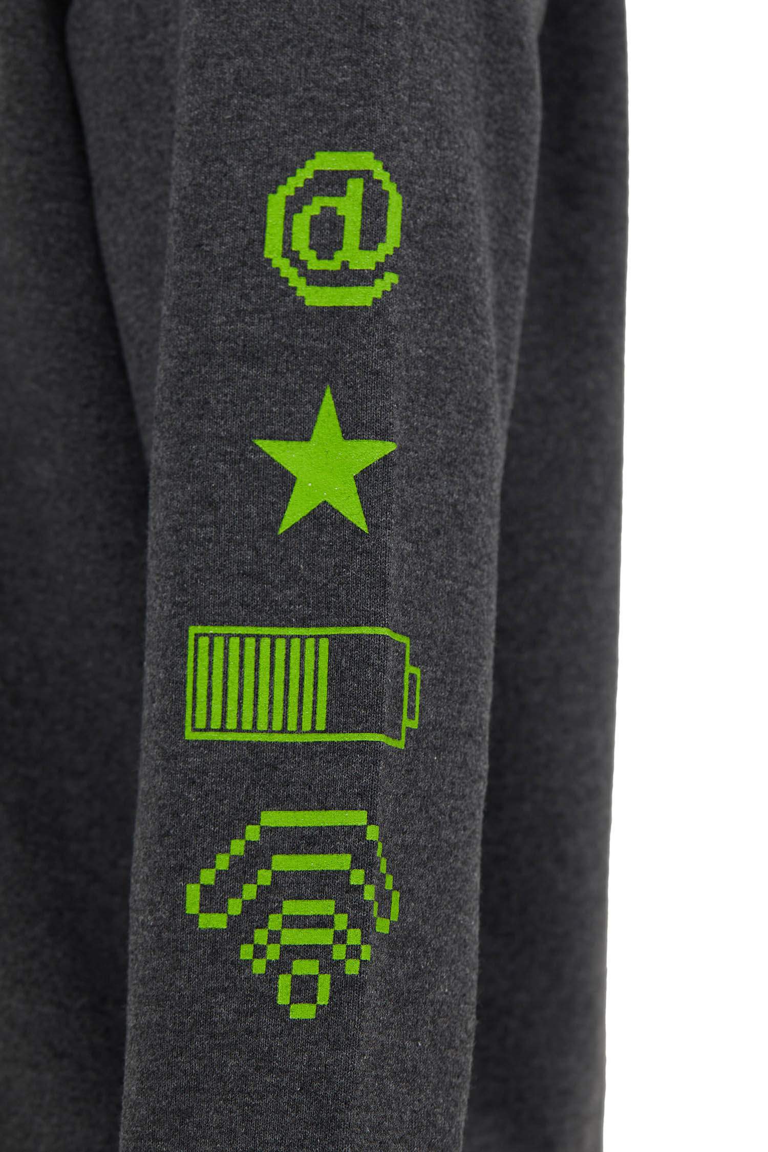 Erkek Çocuk Yazı Baskılı Sweatshirt ve Jogger Eşofman Altı