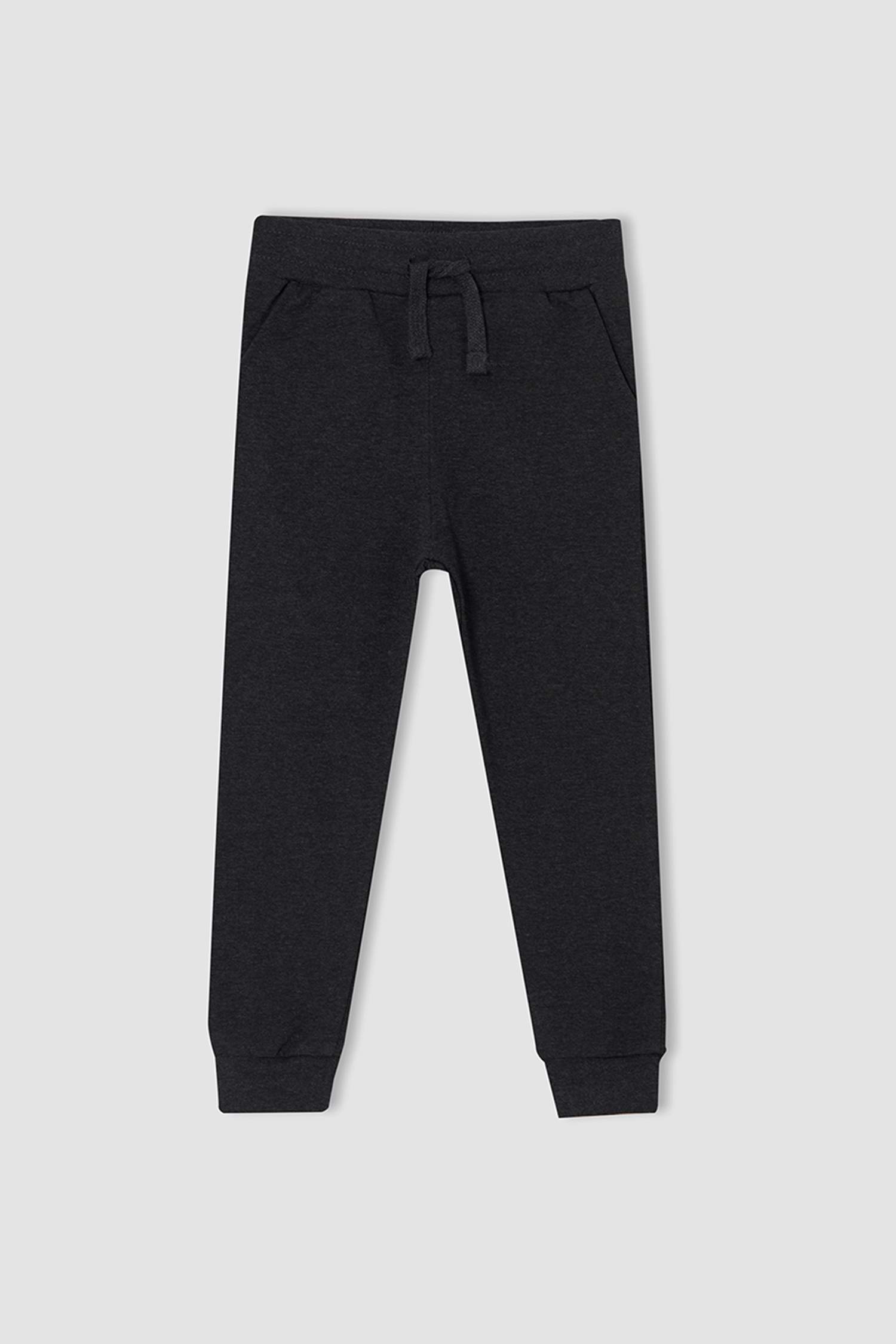 Erkek Çocuk Yazı Baskılı Renk Bloklu Sweatshirt ve Jogger Eşofman Alt Takım