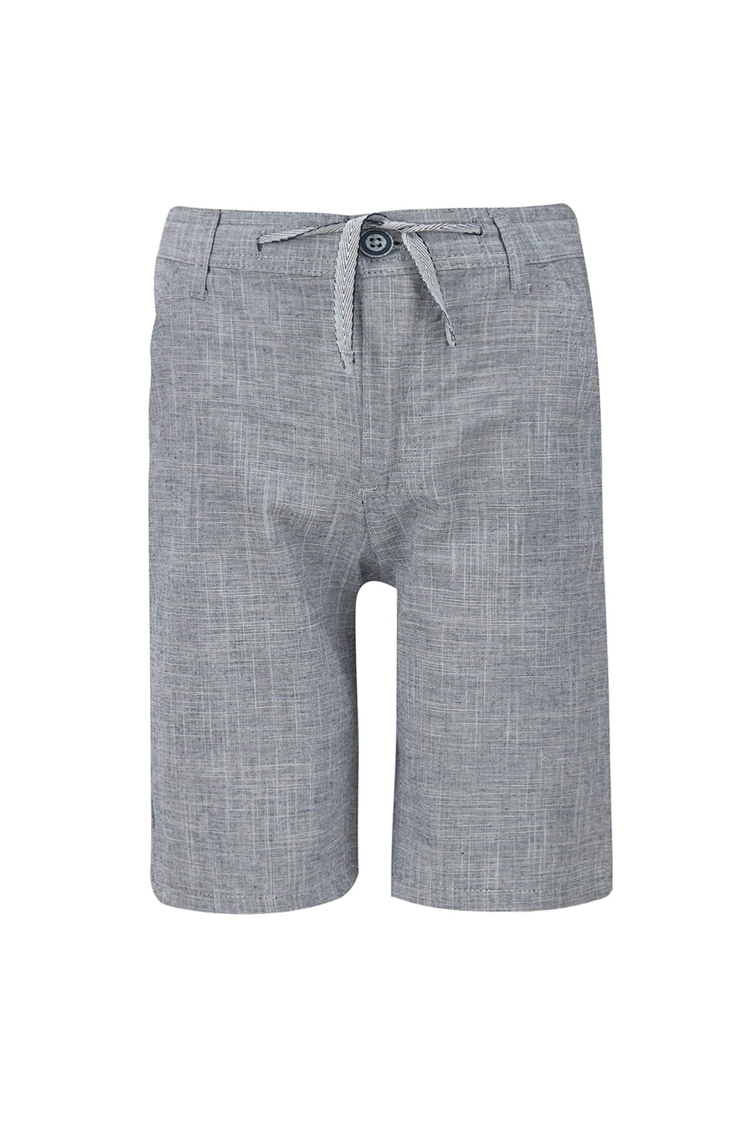 Erkek Çocuk Regular Fit Keten Görünümlü Bermuda Şort