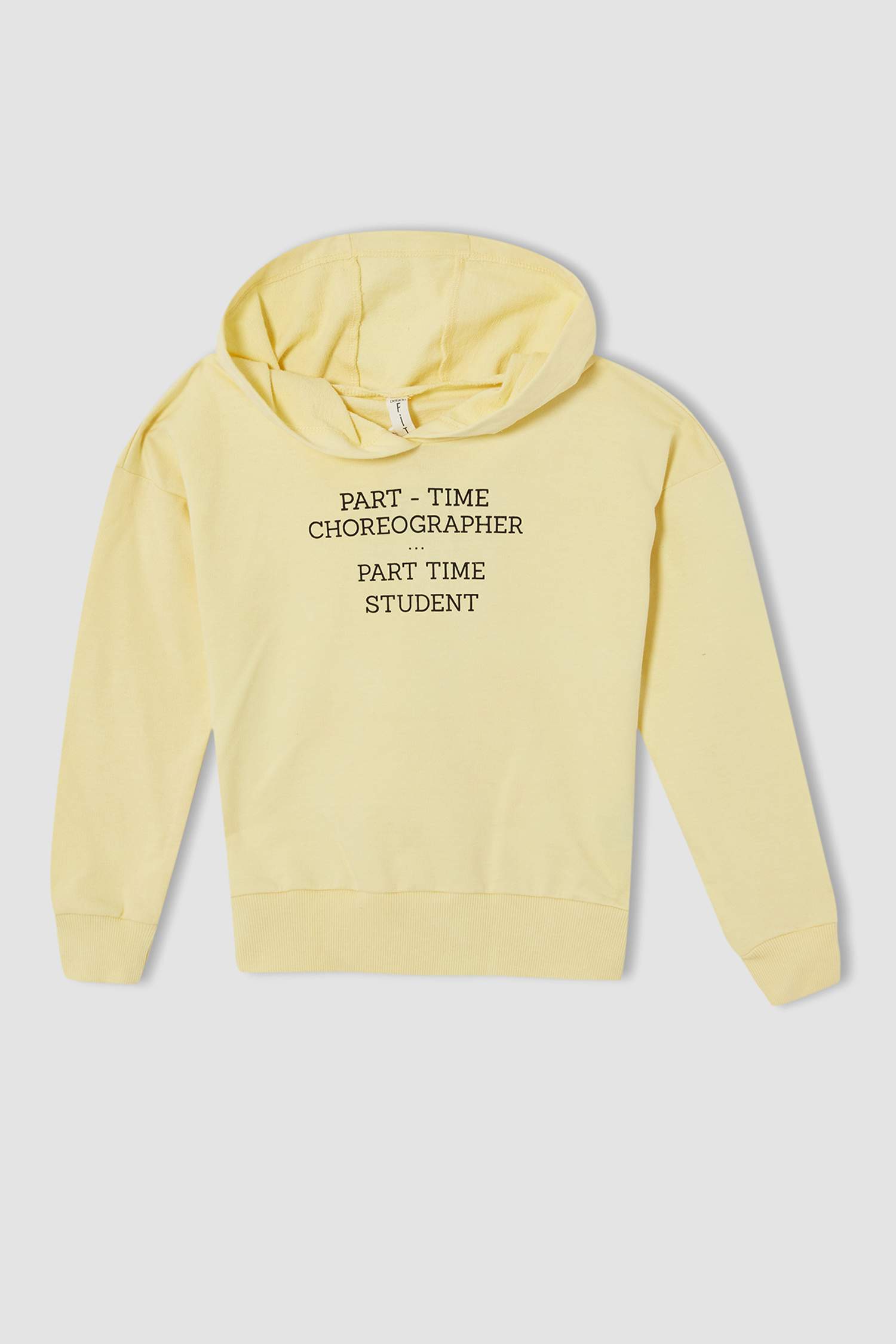 Kız Çocuk Yazı Baskılı Organik Sweatshirt ve Jogger Eşofman Alt Takımı