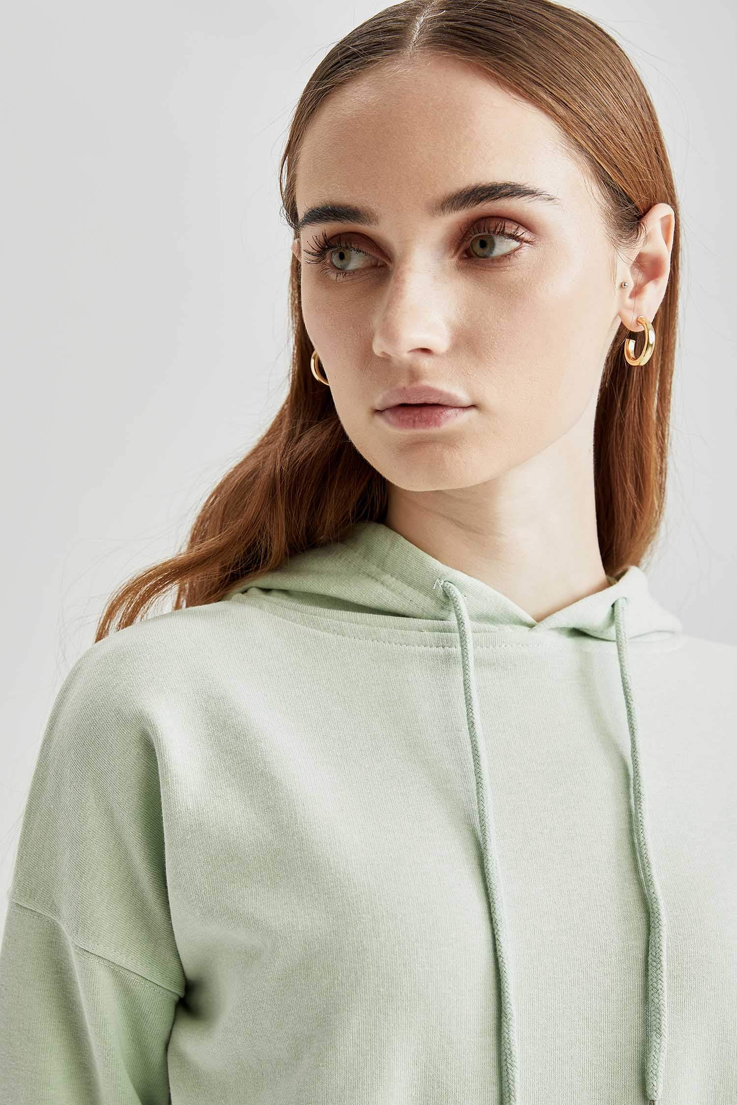 Kapüşonlu Relax Fit Sweat Tunik