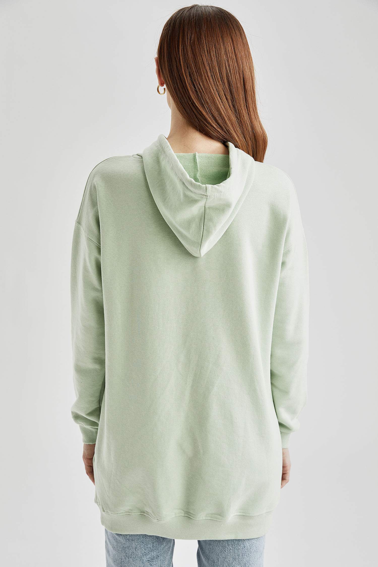 Kapüşonlu Relax Fit Sweat Tunik