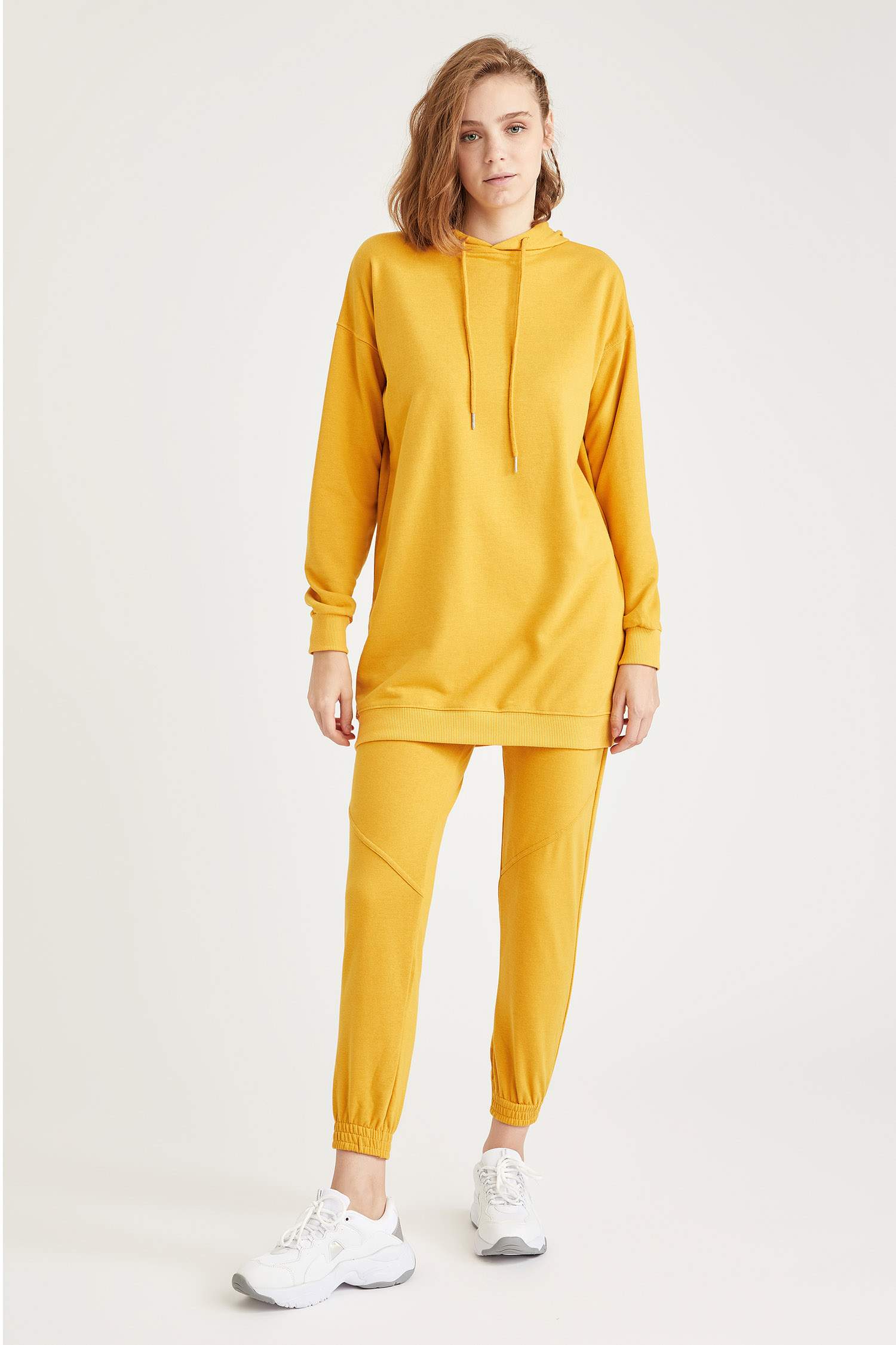 Kapüşonlu Relax Fit Sweat Tunik