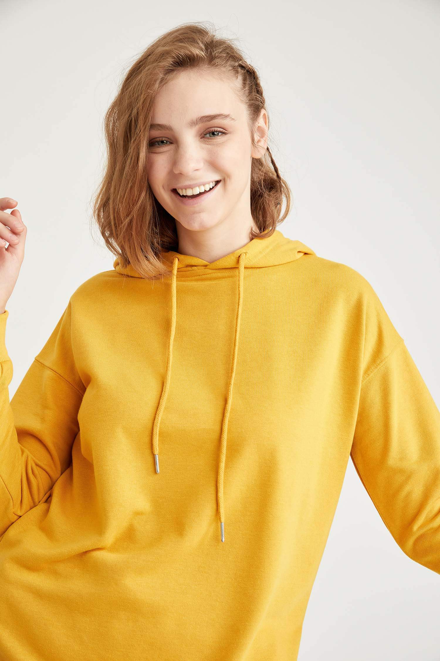Kapüşonlu Relax Fit Sweat Tunik