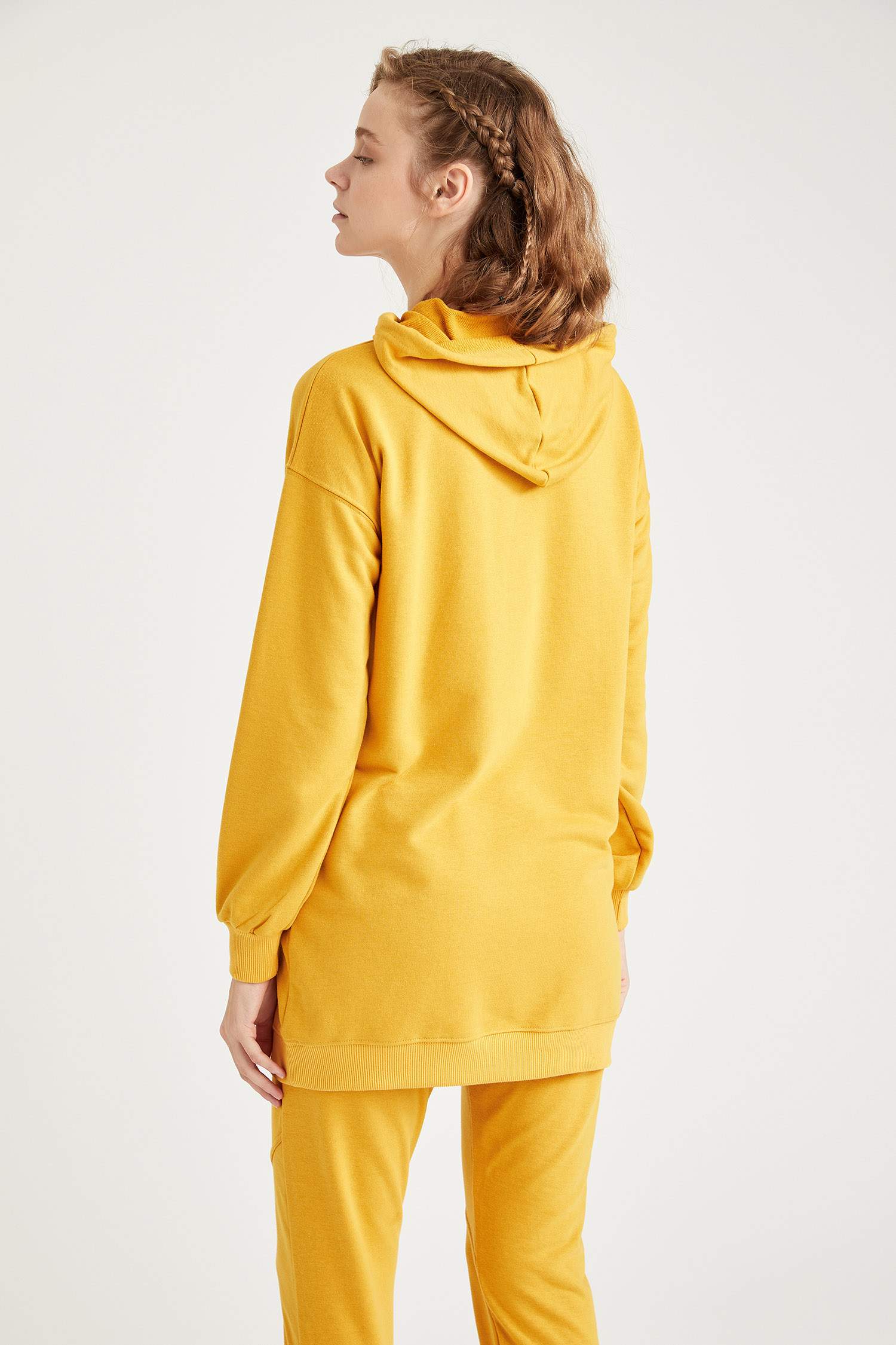 Kapüşonlu Relax Fit Sweat Tunik