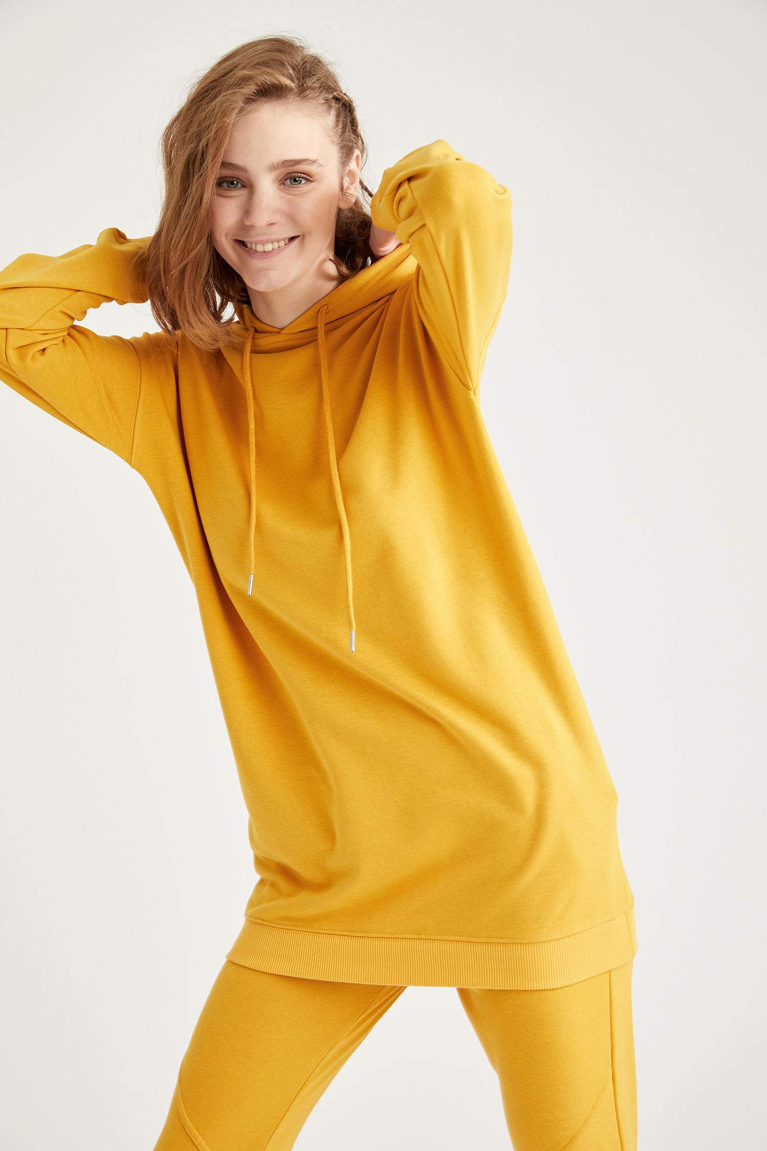 Kapüşonlu Relax Fit Sweat Tunik