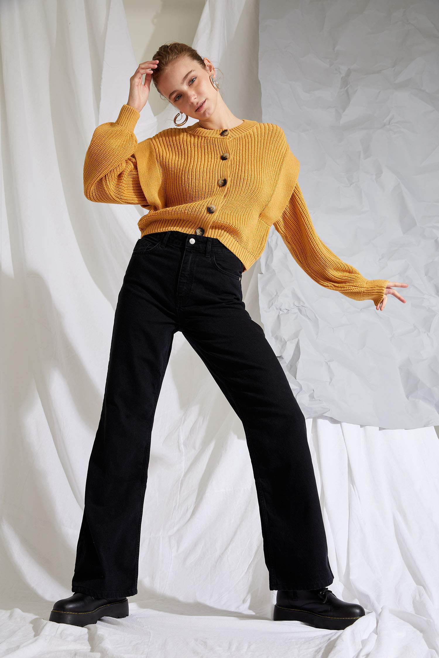 Flare Fit Geniş Paça Jean Pantolon