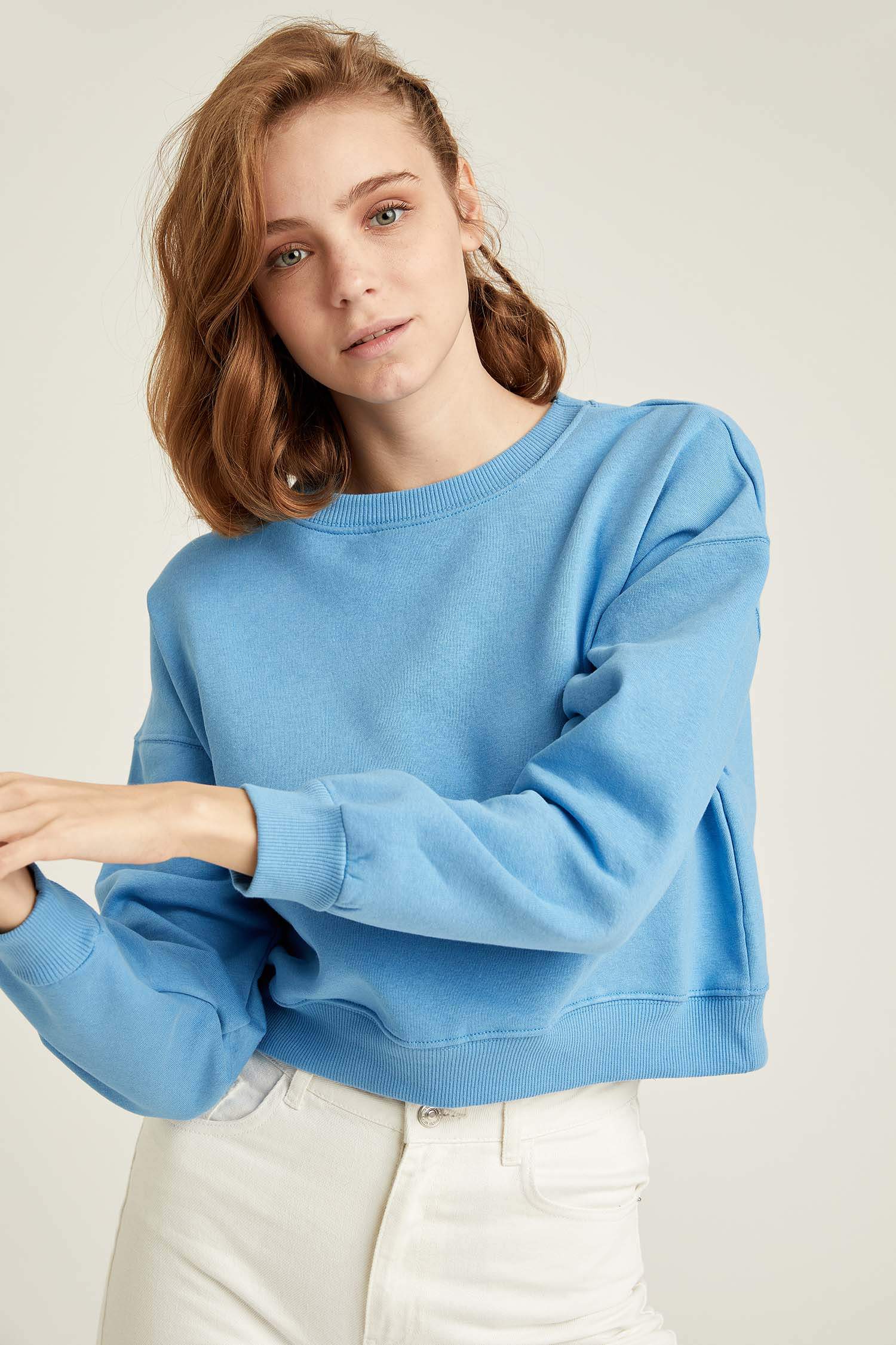 Relax Fit Crop Sweatshirt