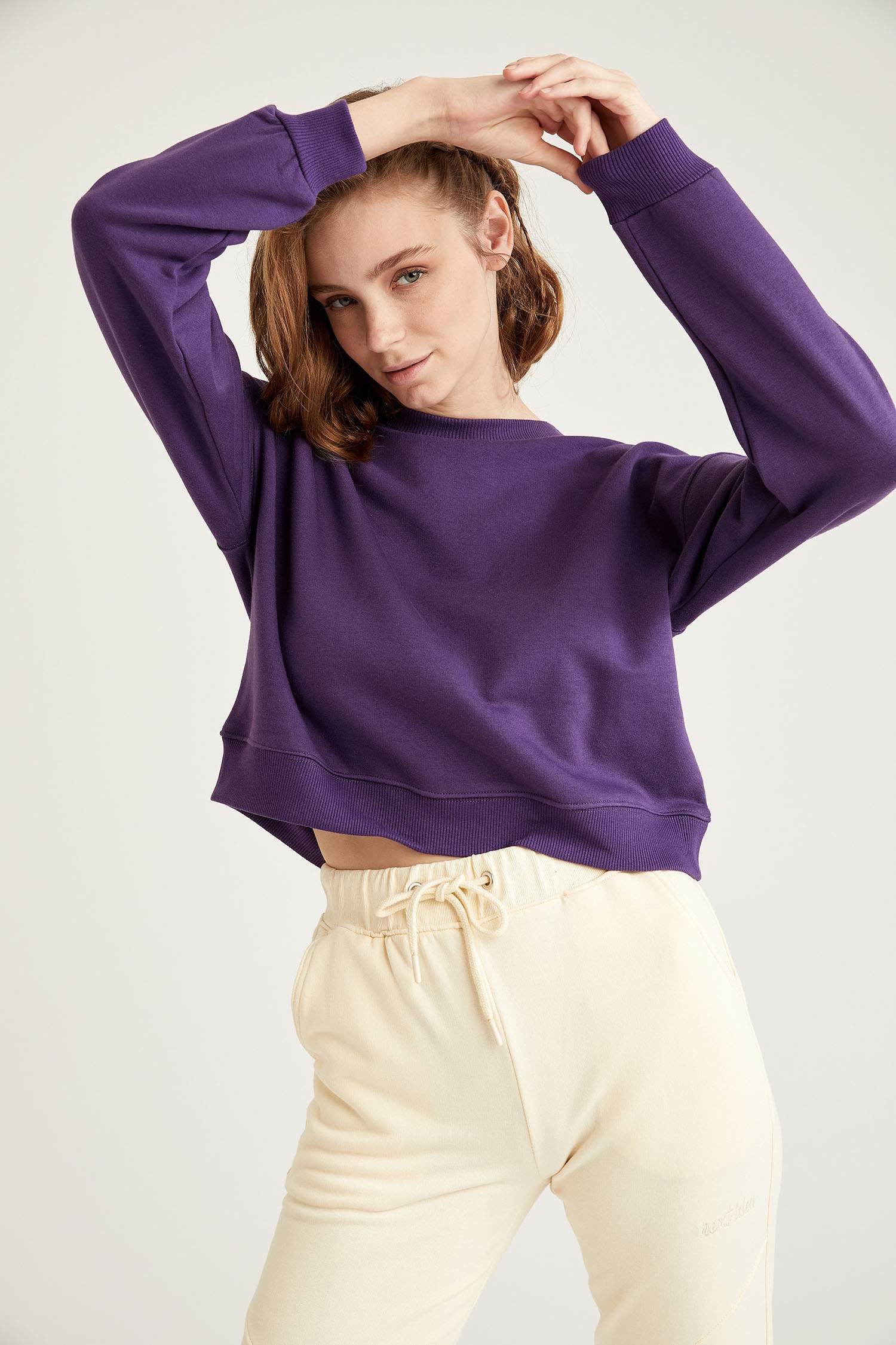 Relax Fit Crop Sweatshirt