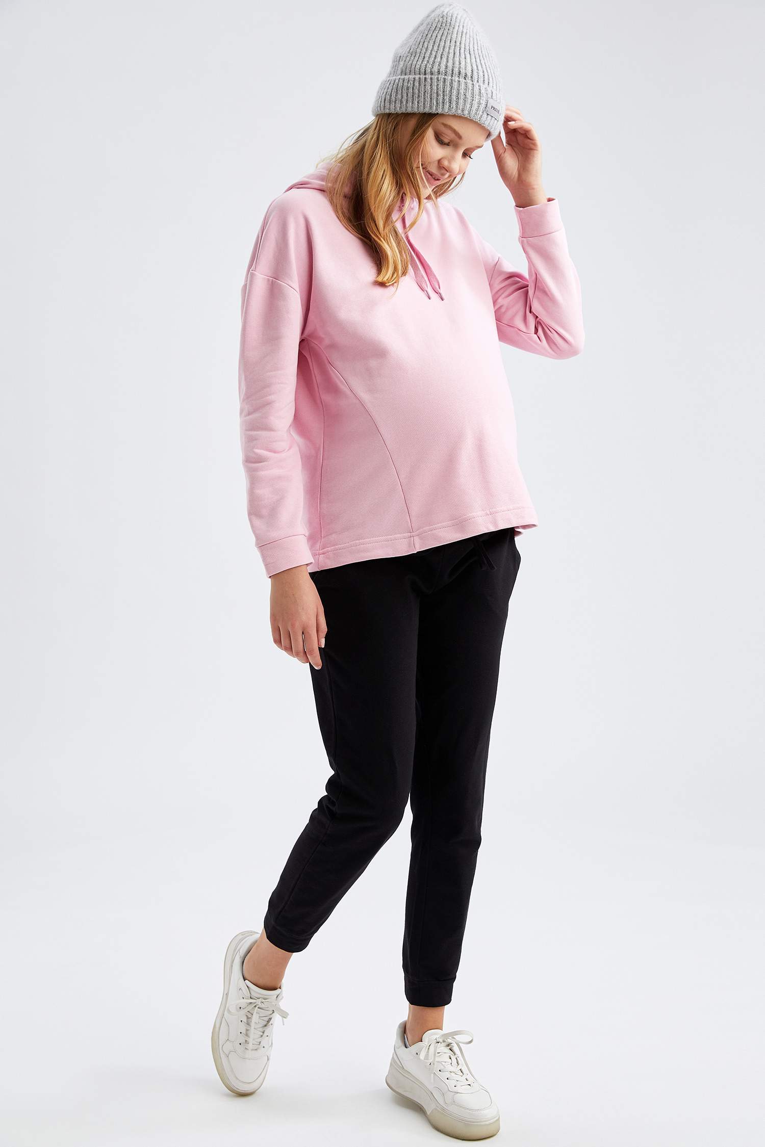 Kapüşonlu Hamile Sweatshirt