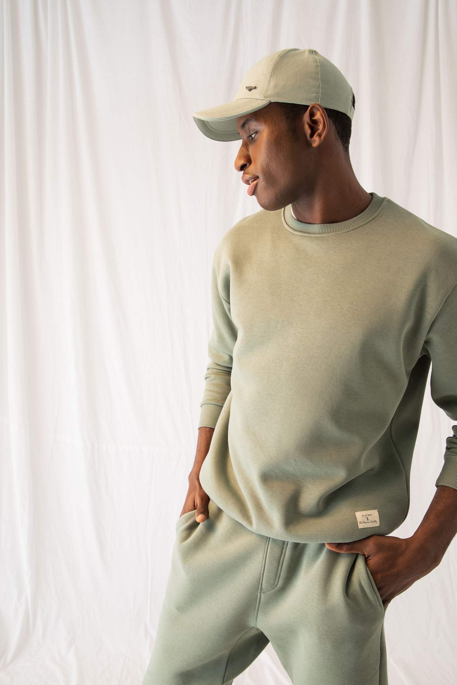 Oversize Fit Bisiklet Yaka Basic Pamuklu Sweatshirt