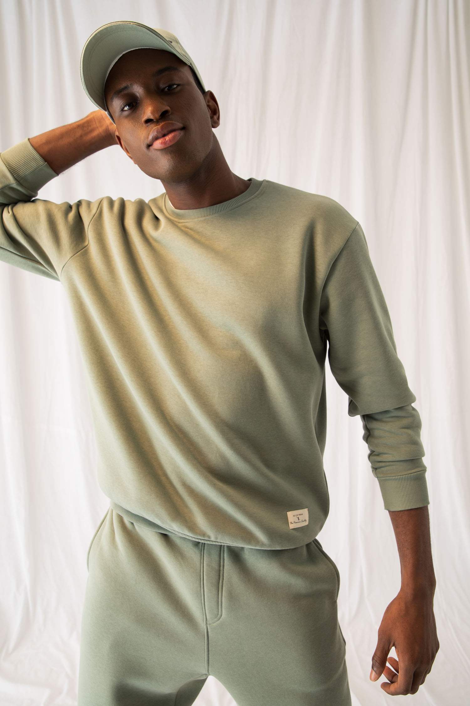 Oversize Fit Bisiklet Yaka Basic Pamuklu Sweatshirt