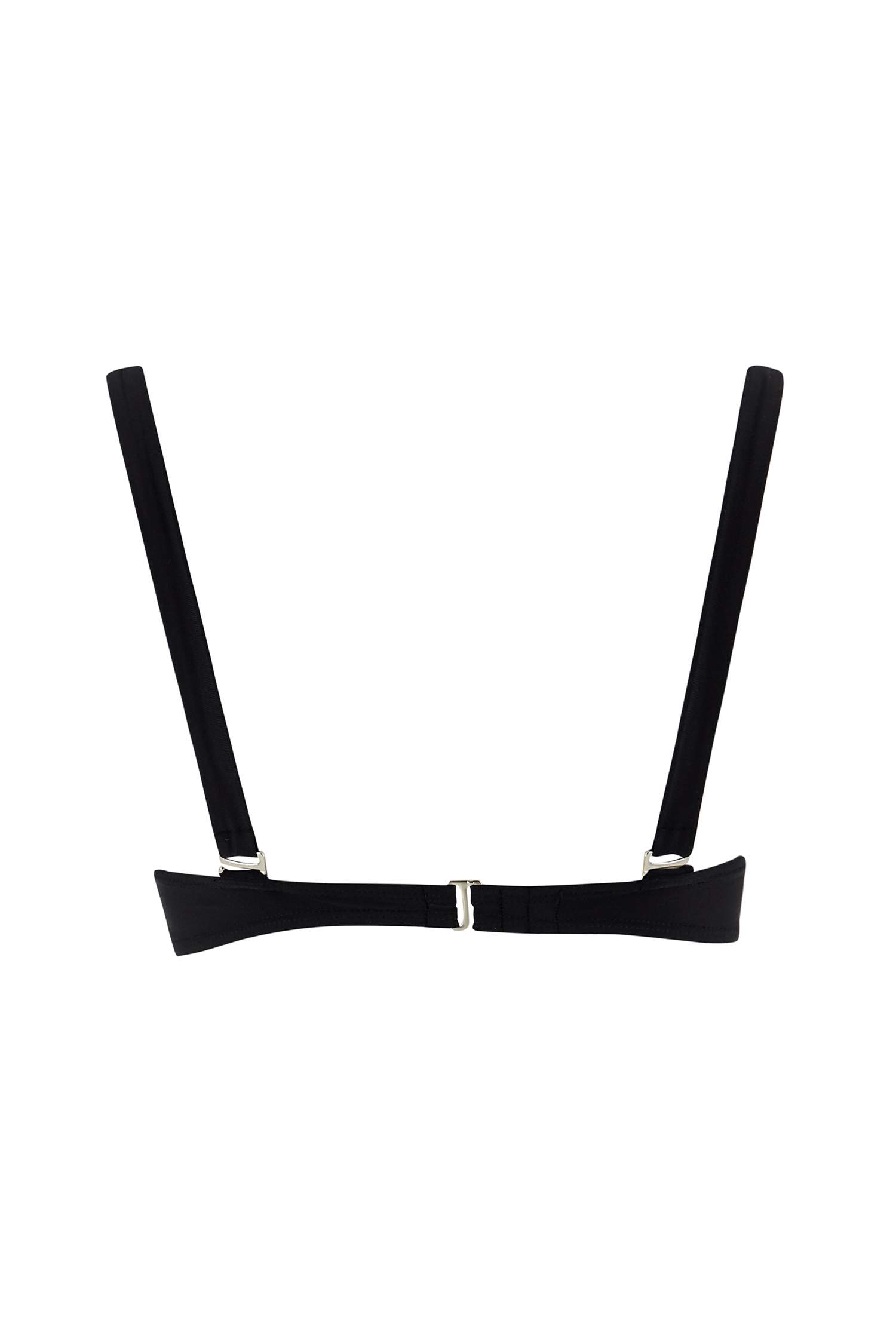 Büzgü Detaylı Push Up Straplez Bikini Üstü