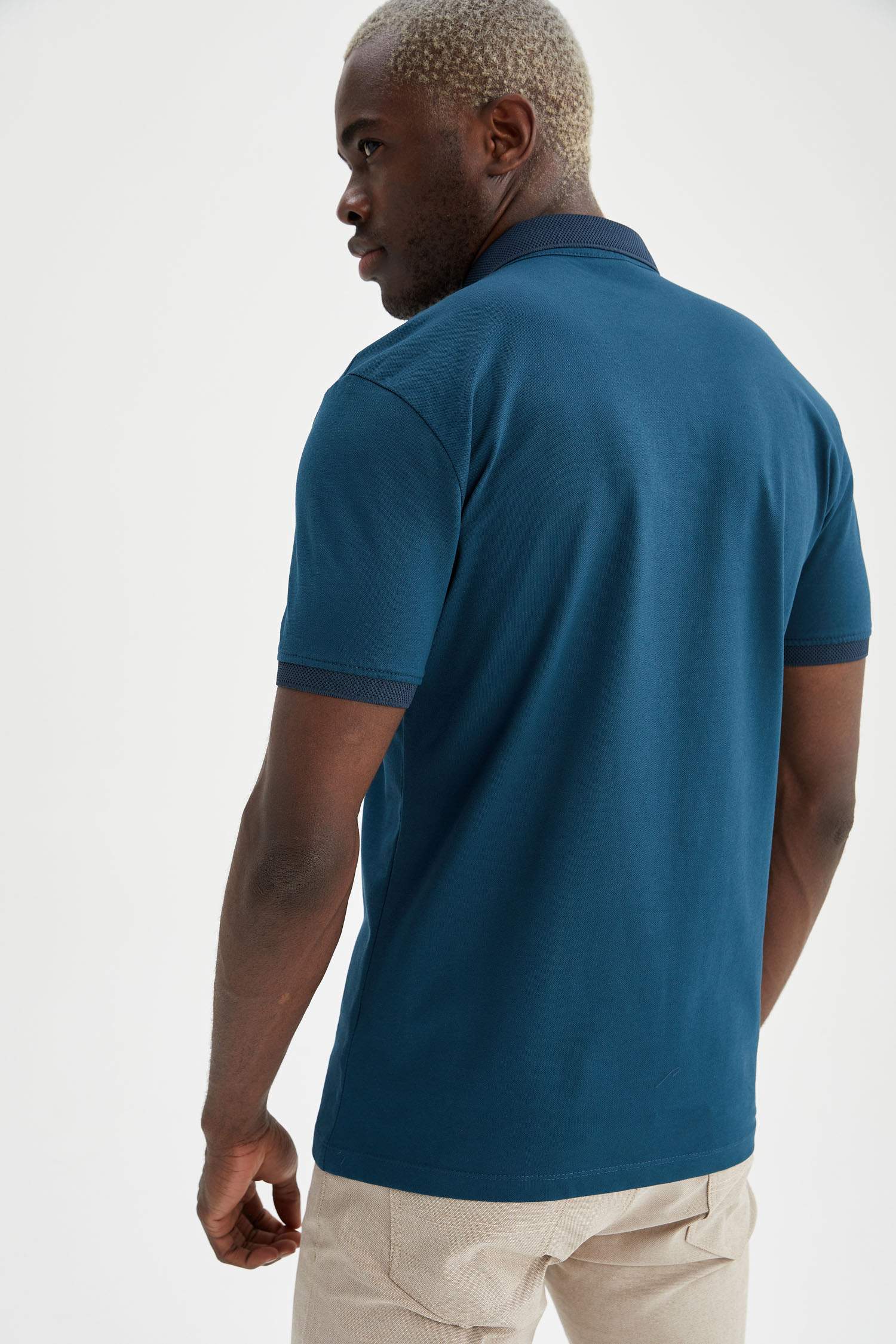 Slim Fit Polo Yaka Basic Kısa Kollu Tişört