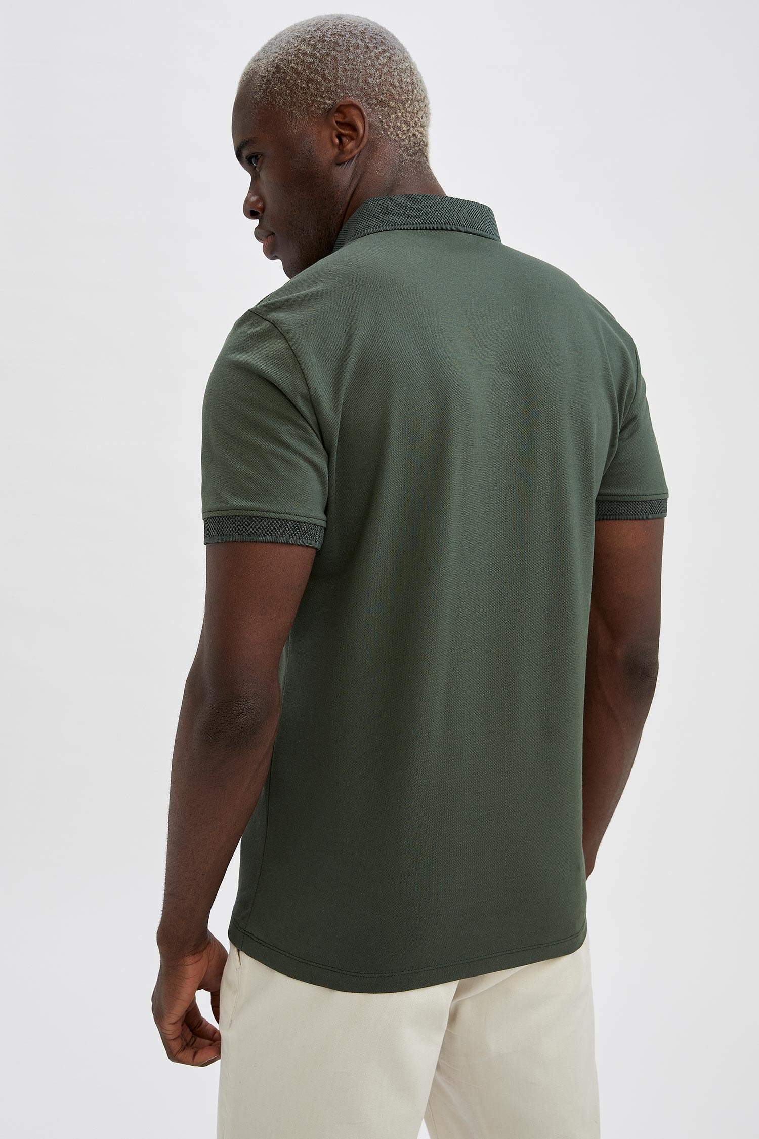 Slim Fit Polo Yaka Basic Kısa Kollu Tişört