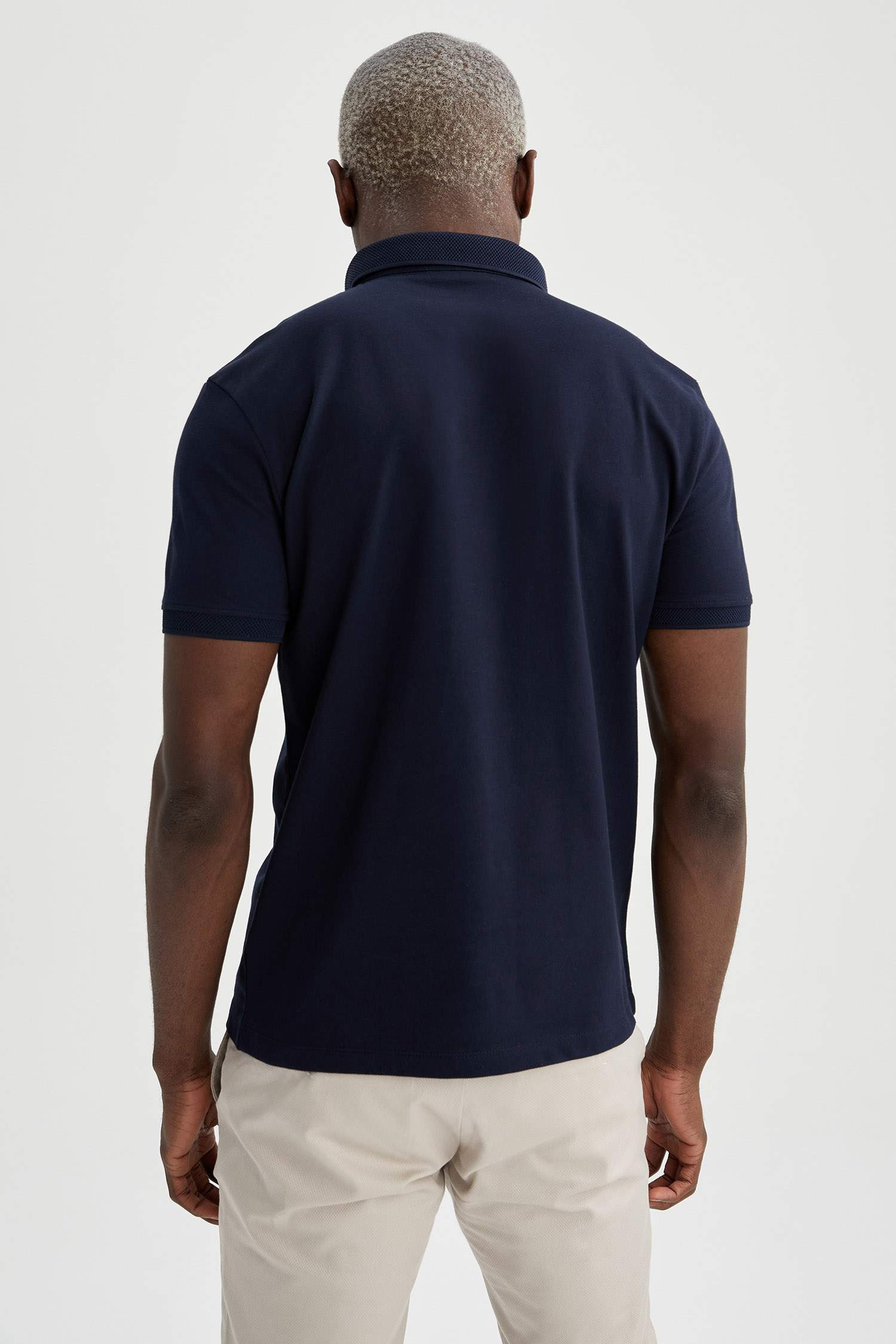 Slim Fit Polo Yaka Basic Kısa Kollu Tişört