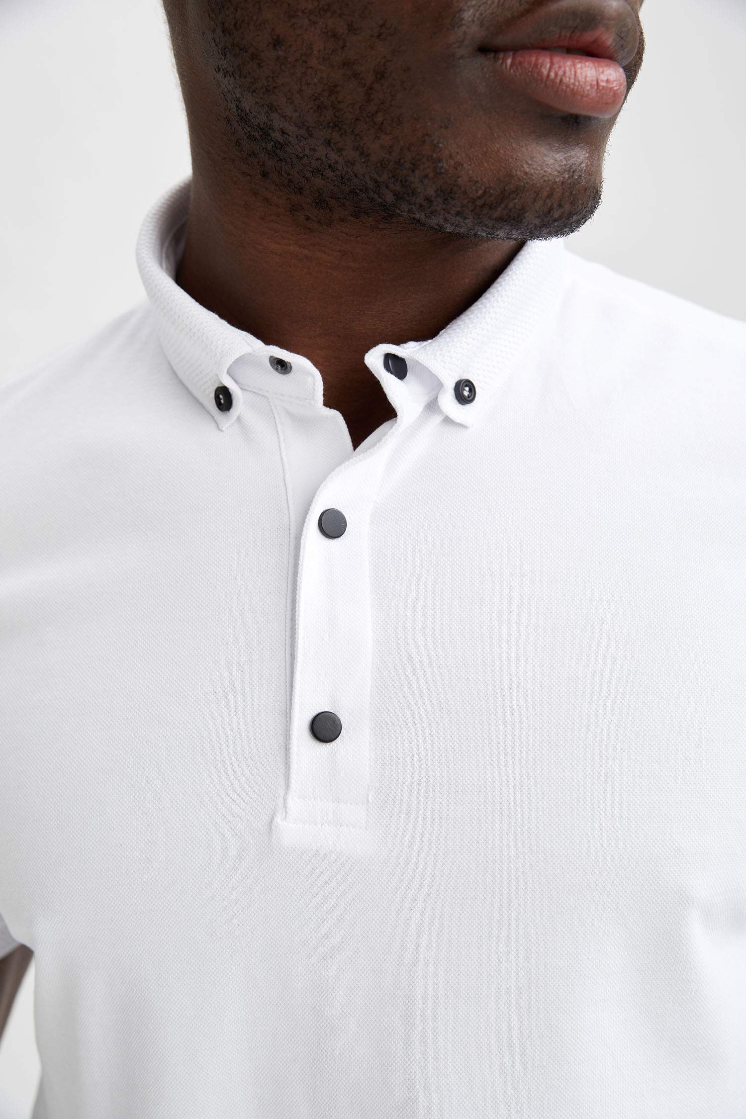 Slim Fit Polo Yaka Basic Kısa Kollu Tişört