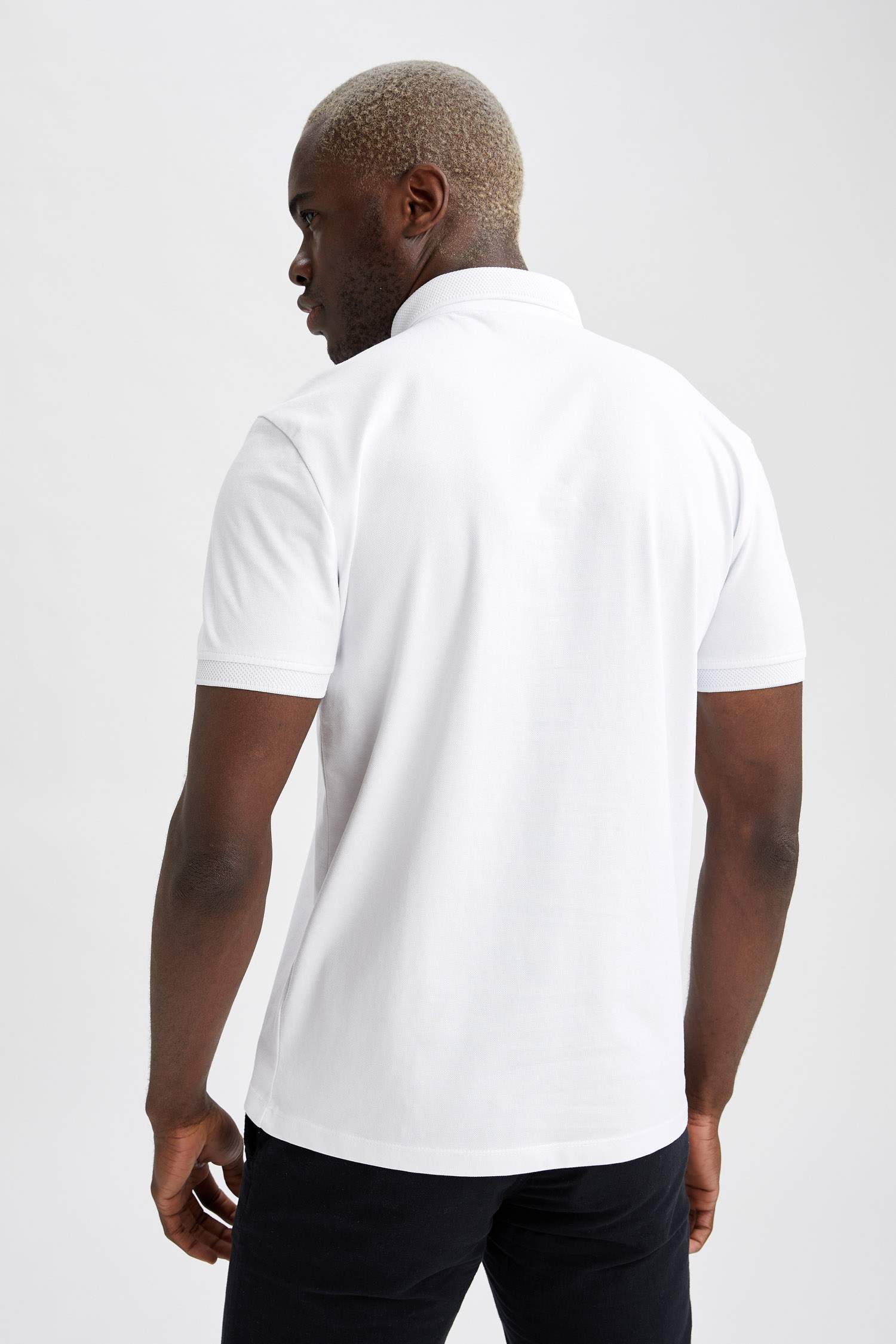 Slim Fit Polo Yaka Basic Kısa Kollu Tişört