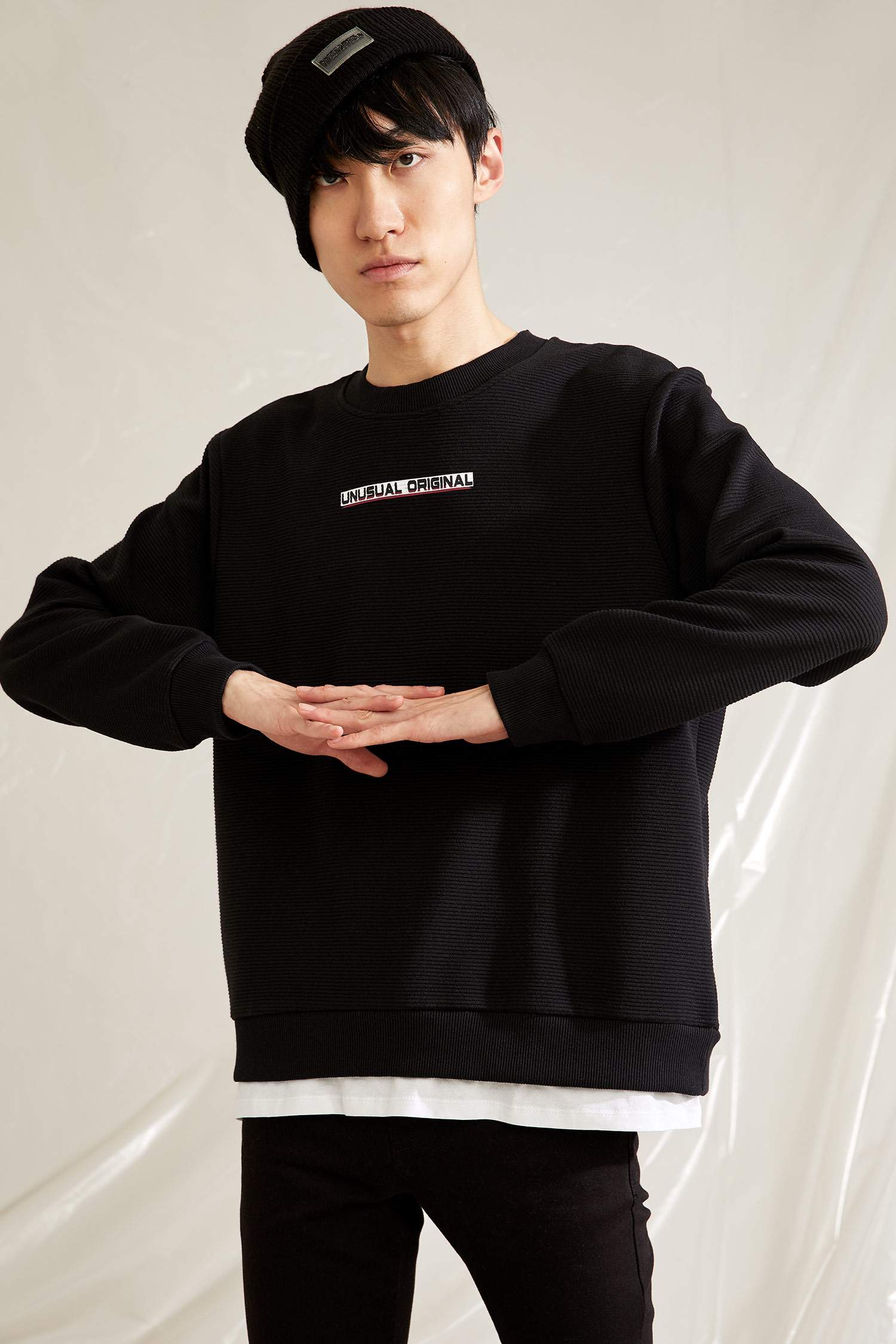 Baskılı Bisiklet Yaka Regular Fit Sweatshirt