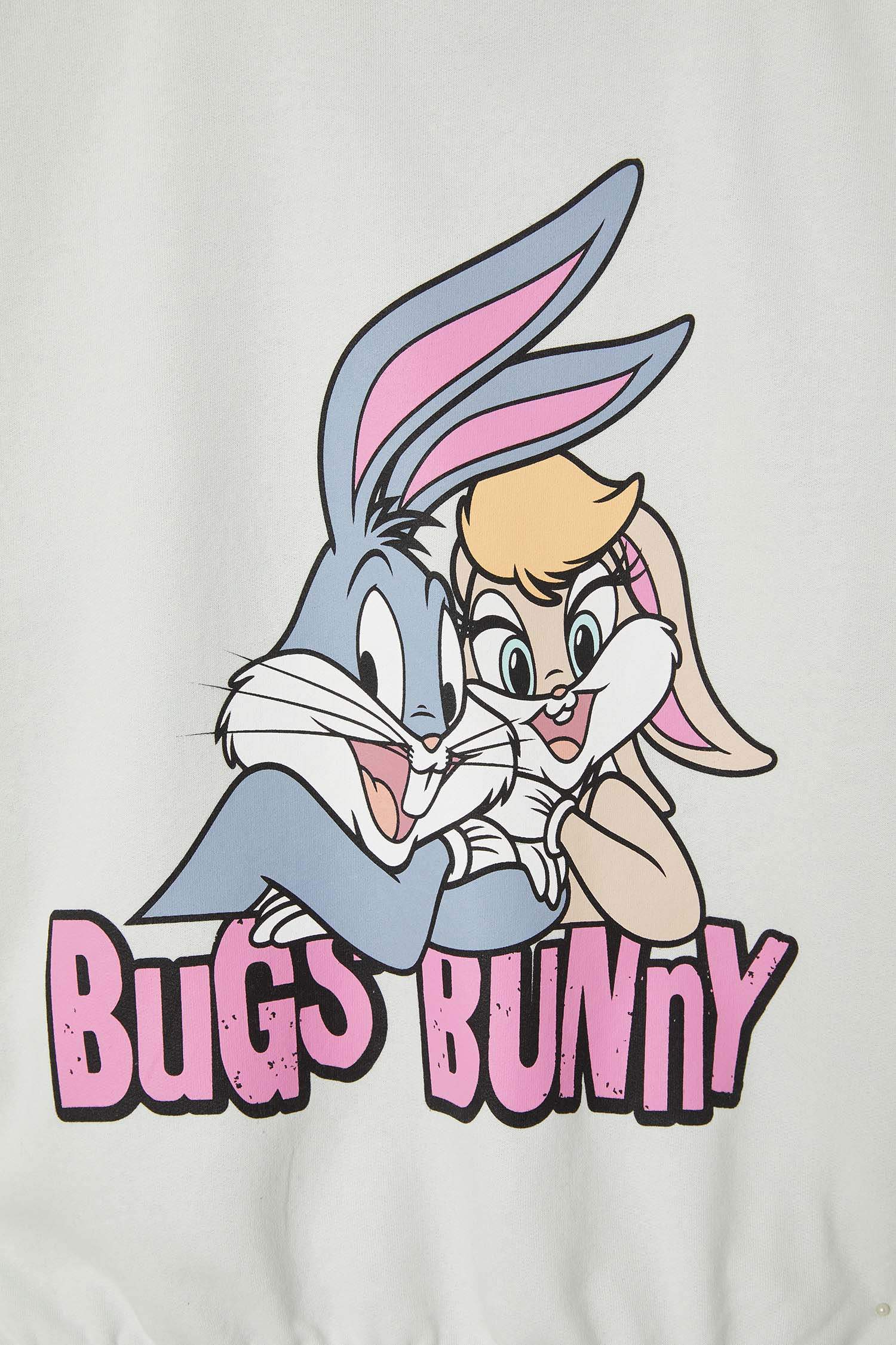 Kız Çocuk Bugs Bunny Lisanslı Crop Sweatshirt