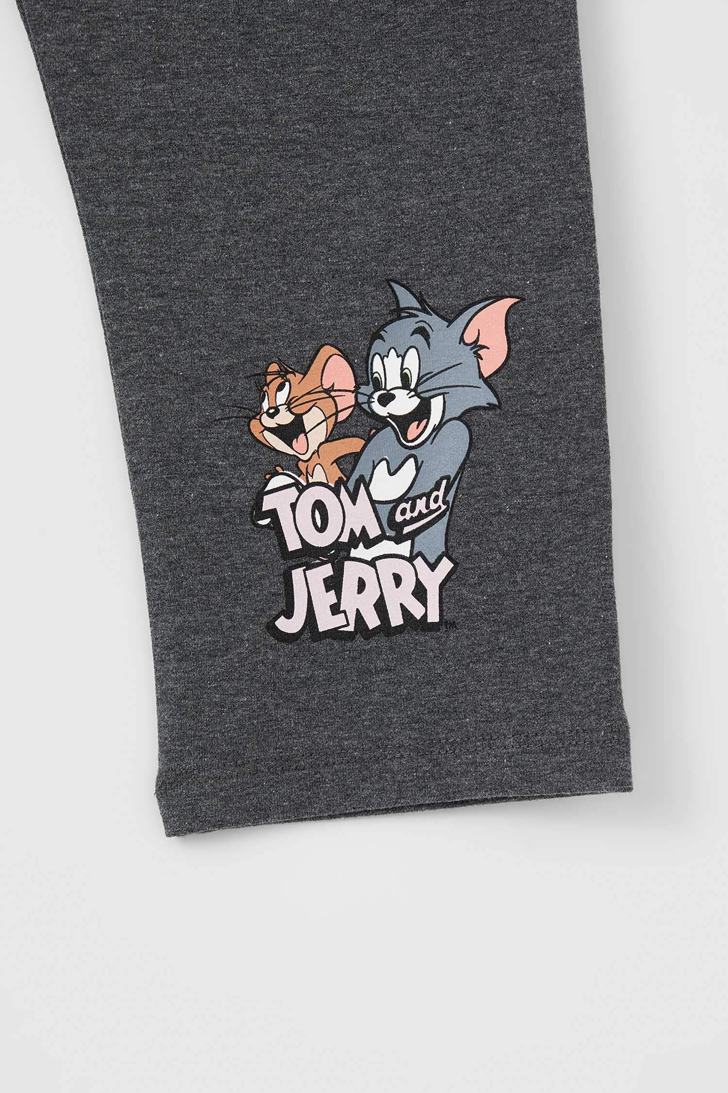 Kız Çocuk Tom Jerry Lisanslı Kapri Boy Tayt