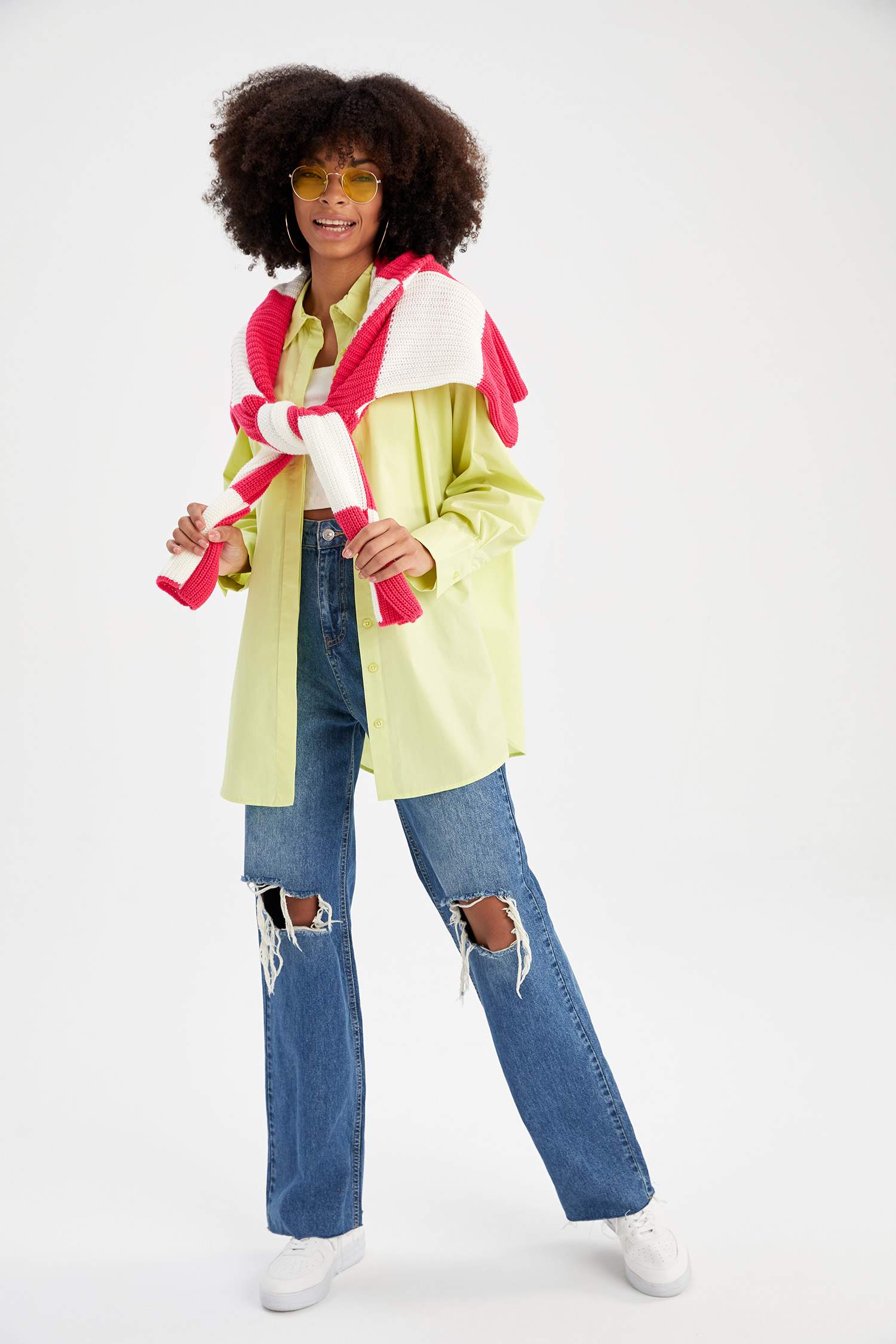 Basic Oversize Fit Poplin Gömlek Tunik