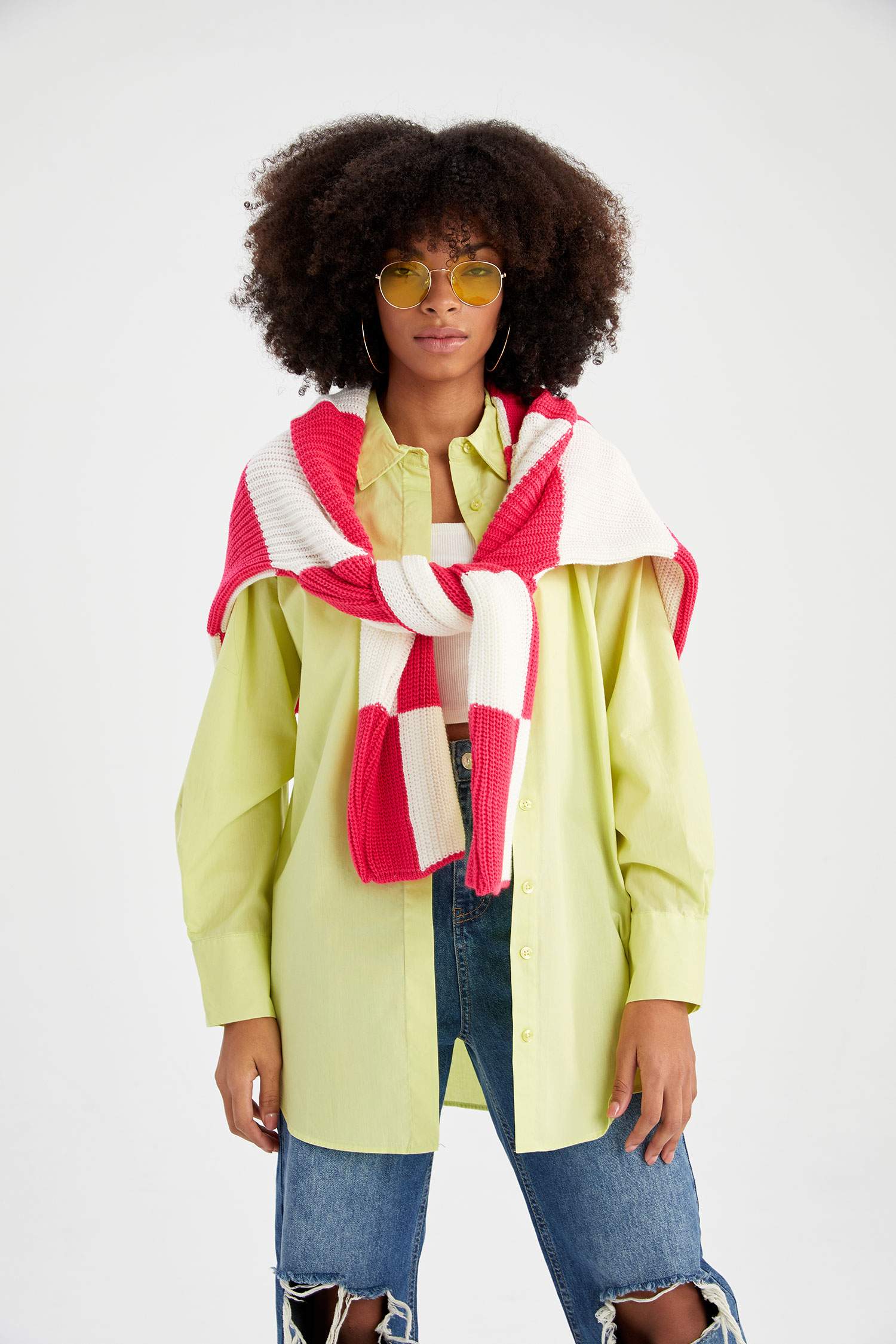 Basic Oversize Fit Poplin Gömlek Tunik